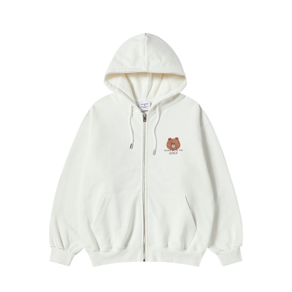 ADLV - Áo hoodie BASIC LOGO WITH LINE FRIENDS Kem