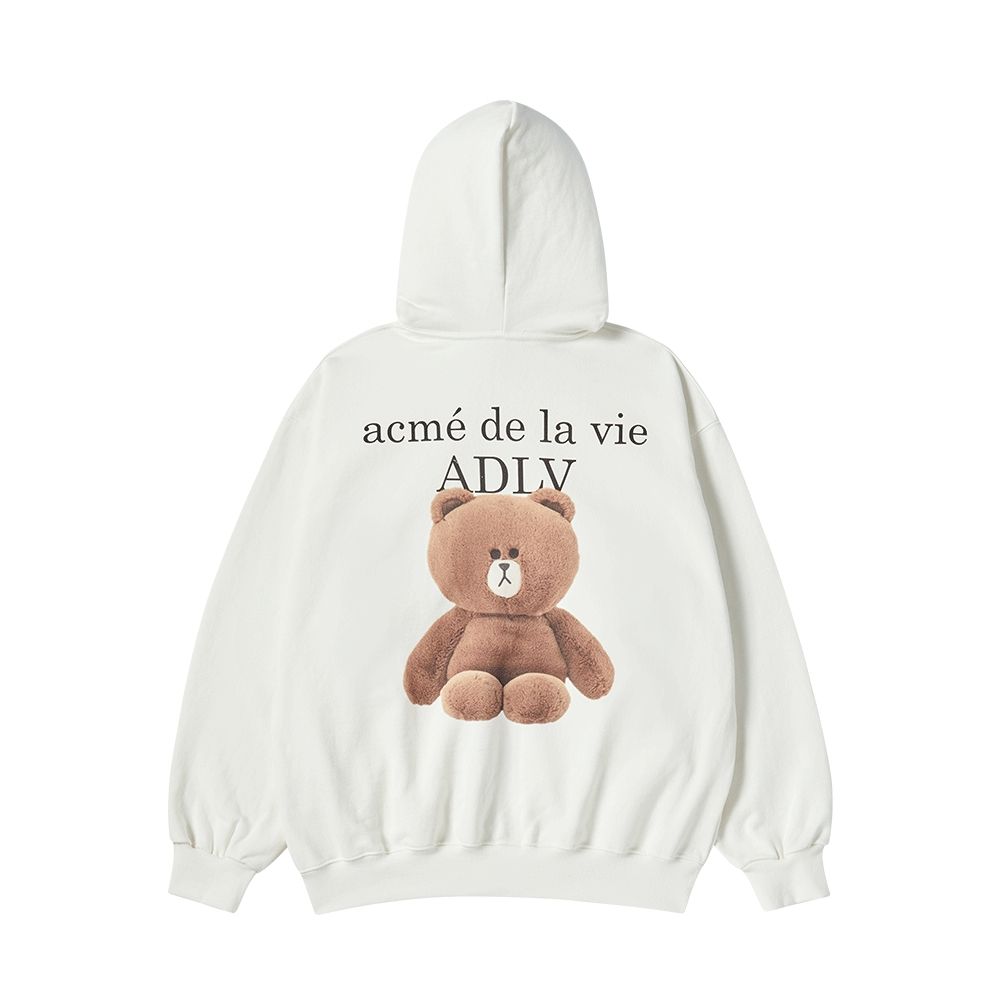 ADLV - Áo hoodie BASIC LOGO WITH LINE FRIENDS Kem