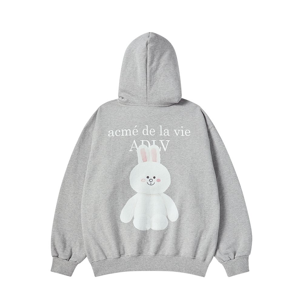 ADLV - Áo hoodie BASIC LOGO WITH LINE FRIENDS Muối tiêu