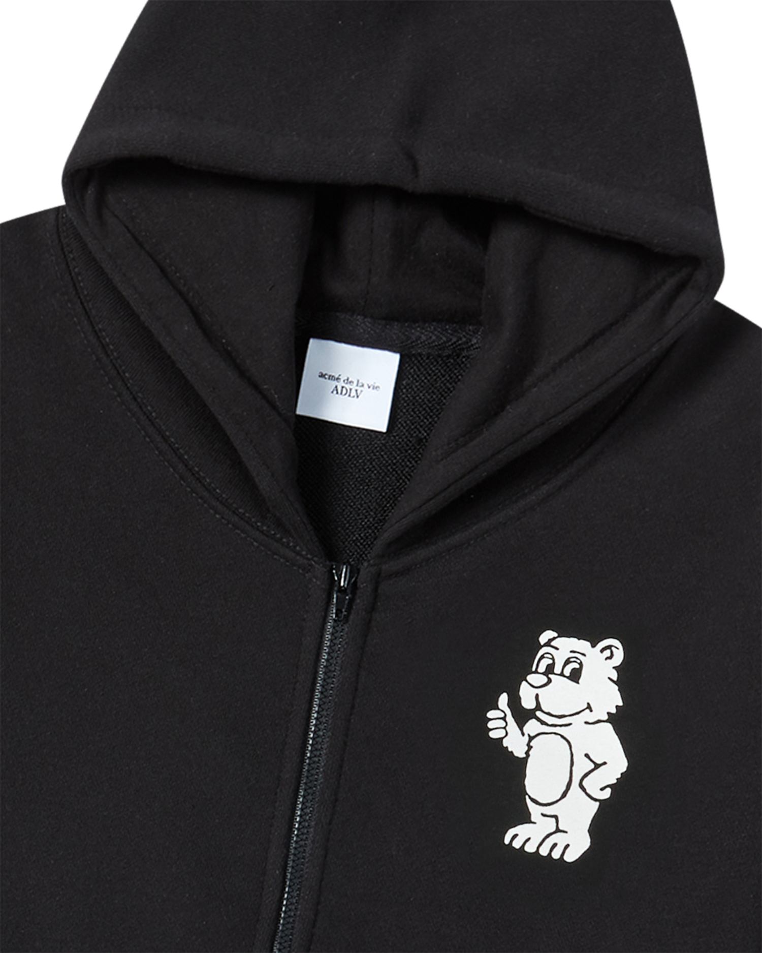 ADLV - Áo hoodie KIDS BASIC AC BEAR Đen
