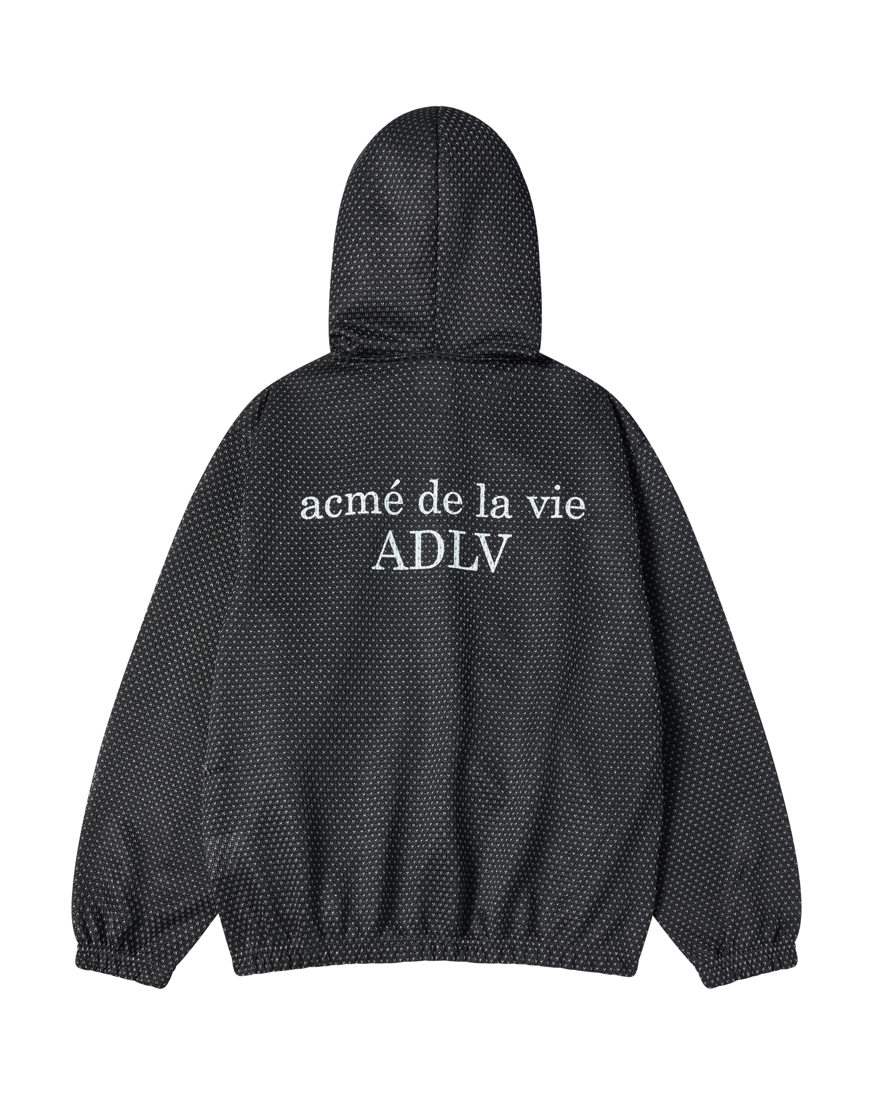 ADLV - Áo hoodie kéo khóa COLOR MIX MESH Đen