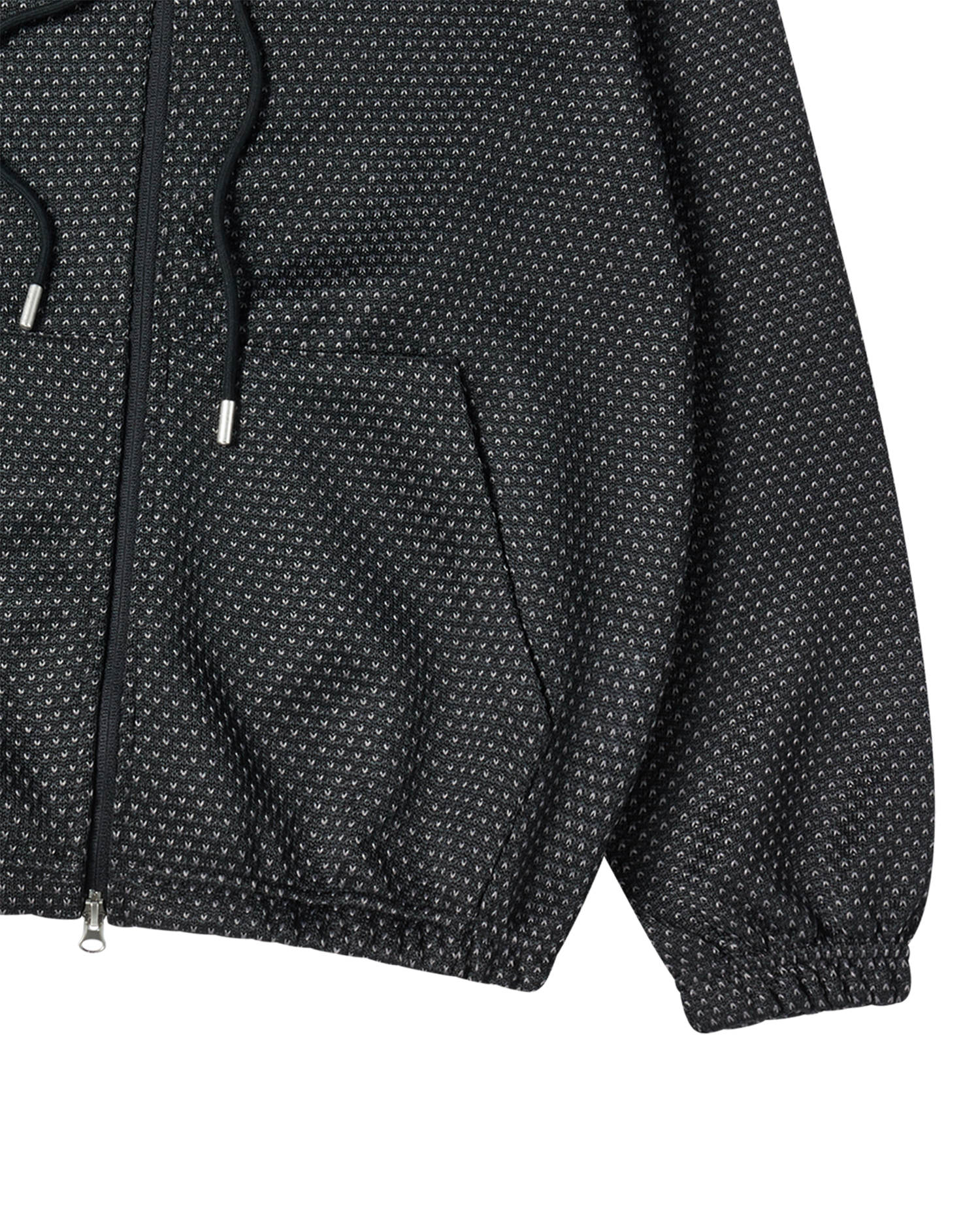 ADLV - Áo hoodie kéo khóa COLOR MIX MESH Đen