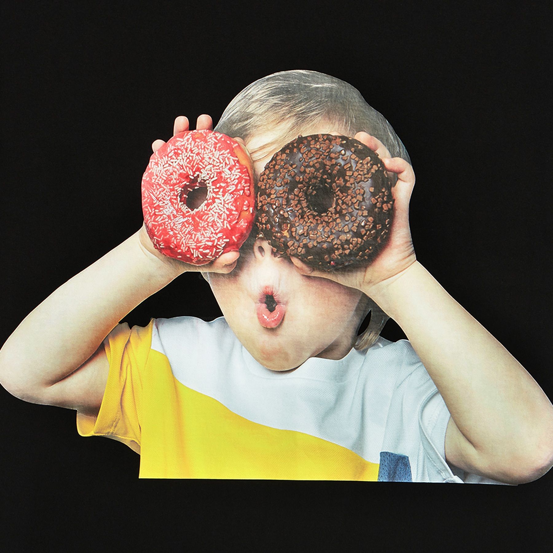 ADLV - Áo Thun ADLV Baby Face Donuts 1 R Đen