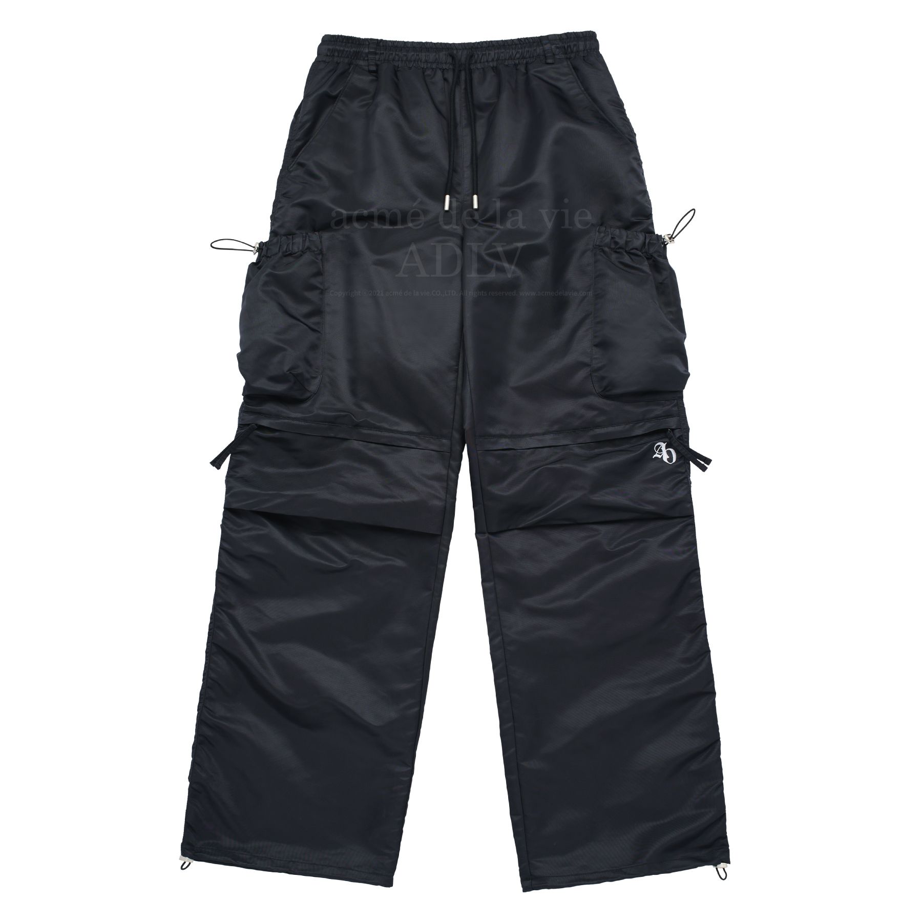 Quần Side Puckering Pocket Đen