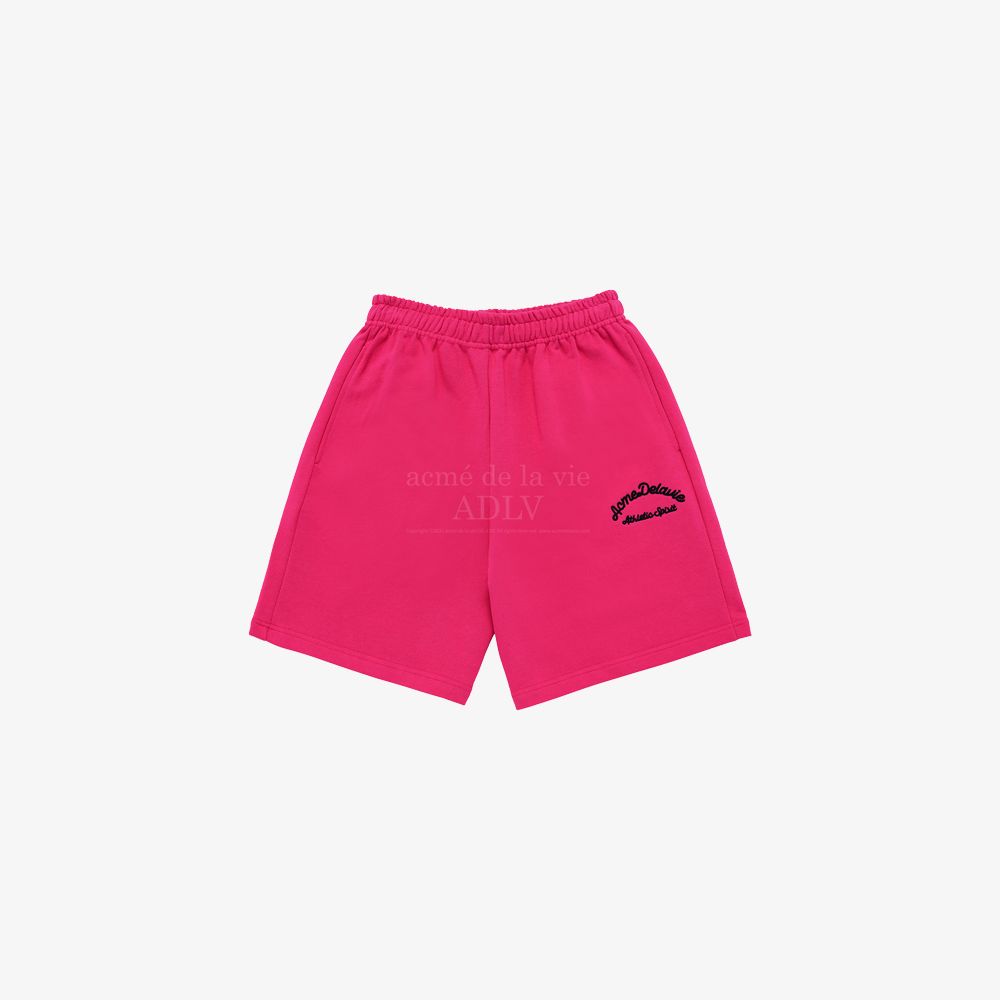 ADLV - Quần Short ADLV Script Embossing Chain Needlewolk Hồng