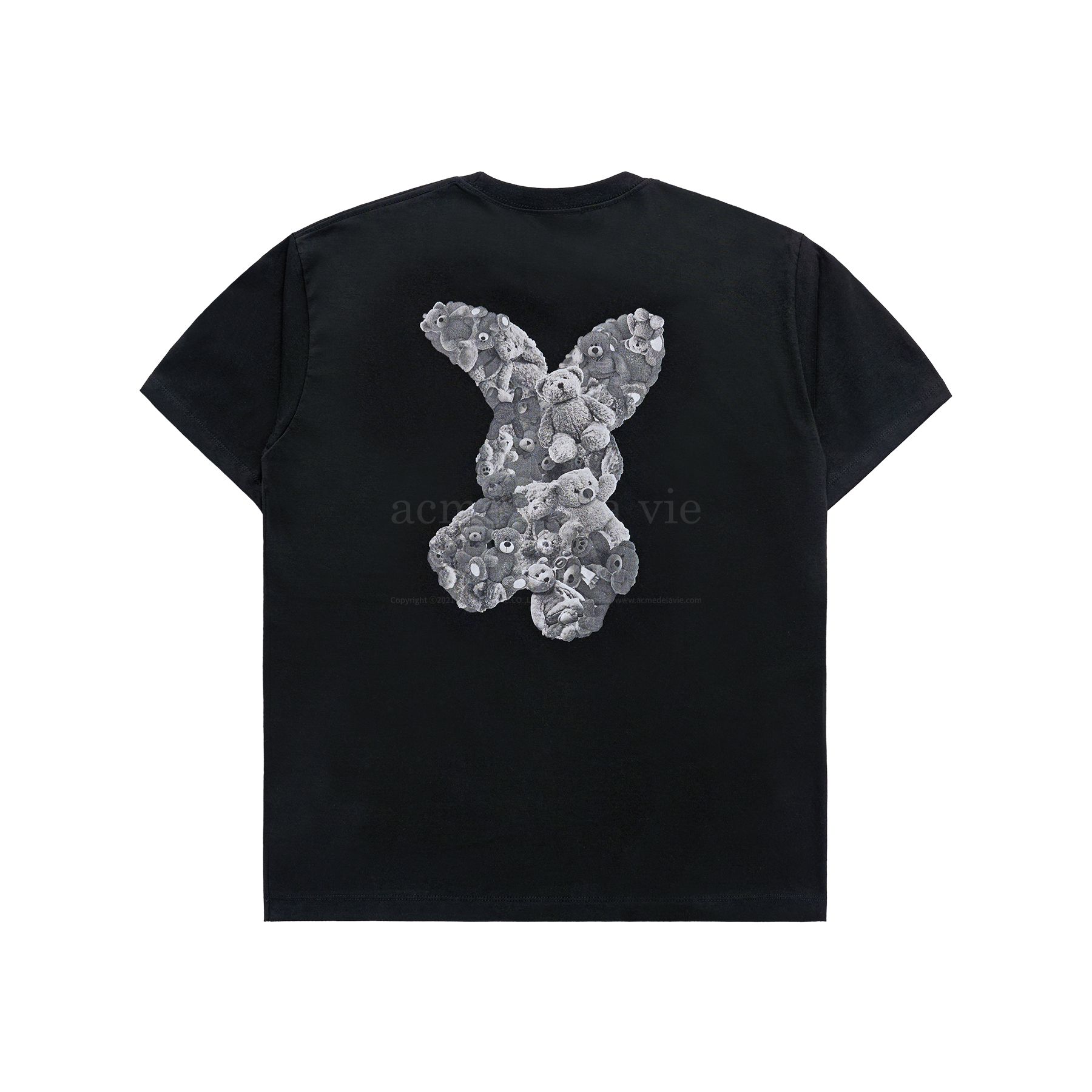 ADLV - Áo Thun ADLV Bear Doll Fuzzy Rabbit Đen