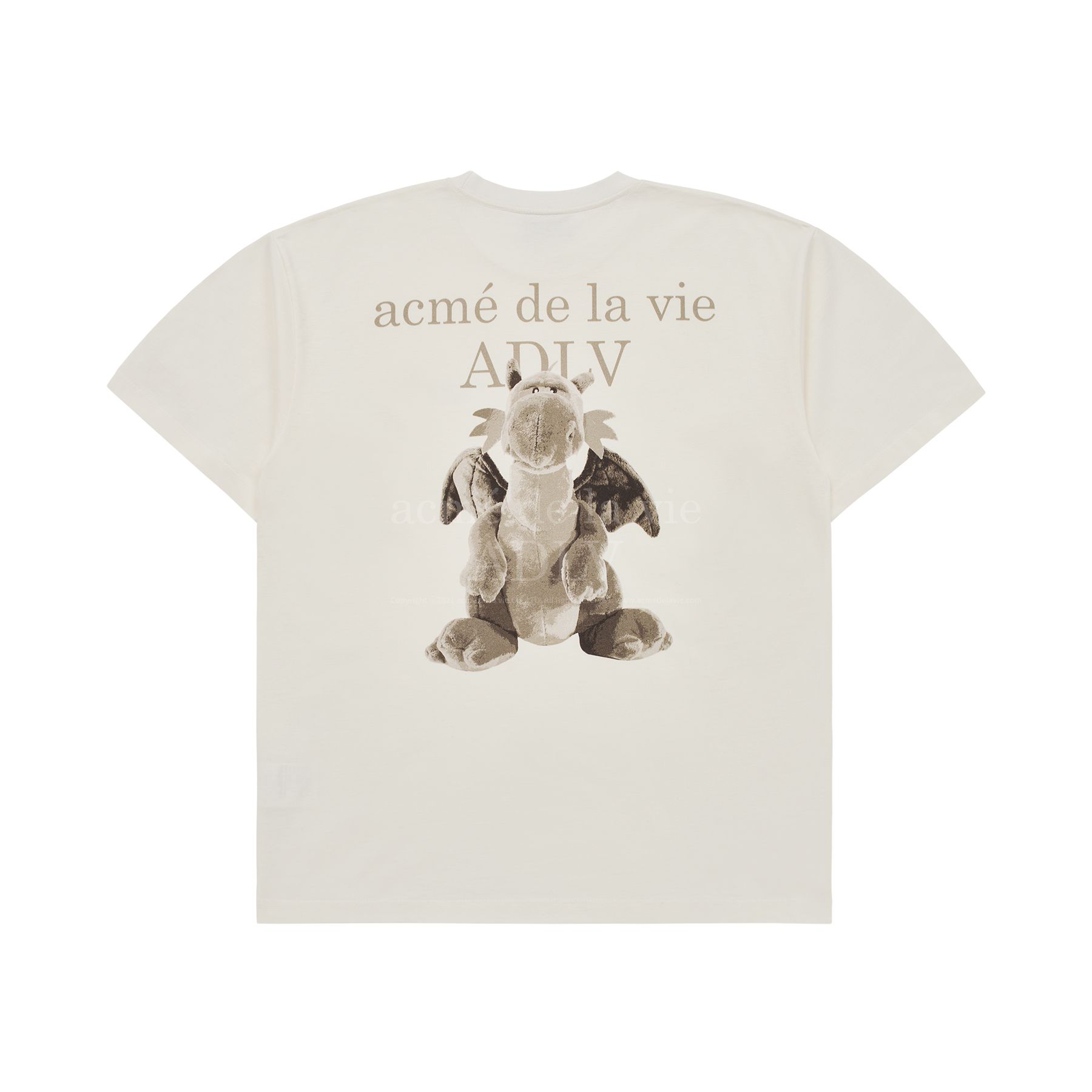 ADLV - Áo Thun ADLV Fuzzy Dragon Artwork Kem