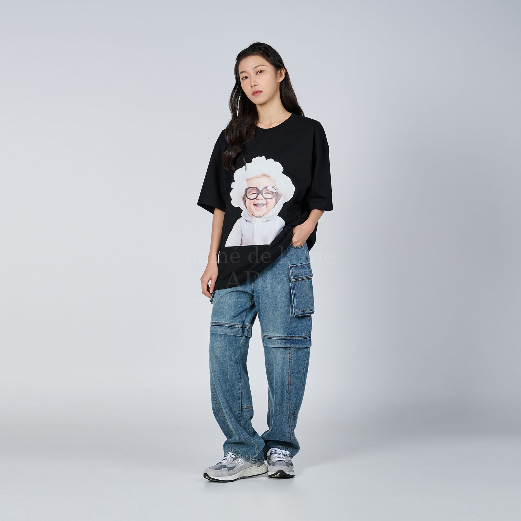 ADLV - Áo Thun ADLV Baby Face Cloud Baby Đen