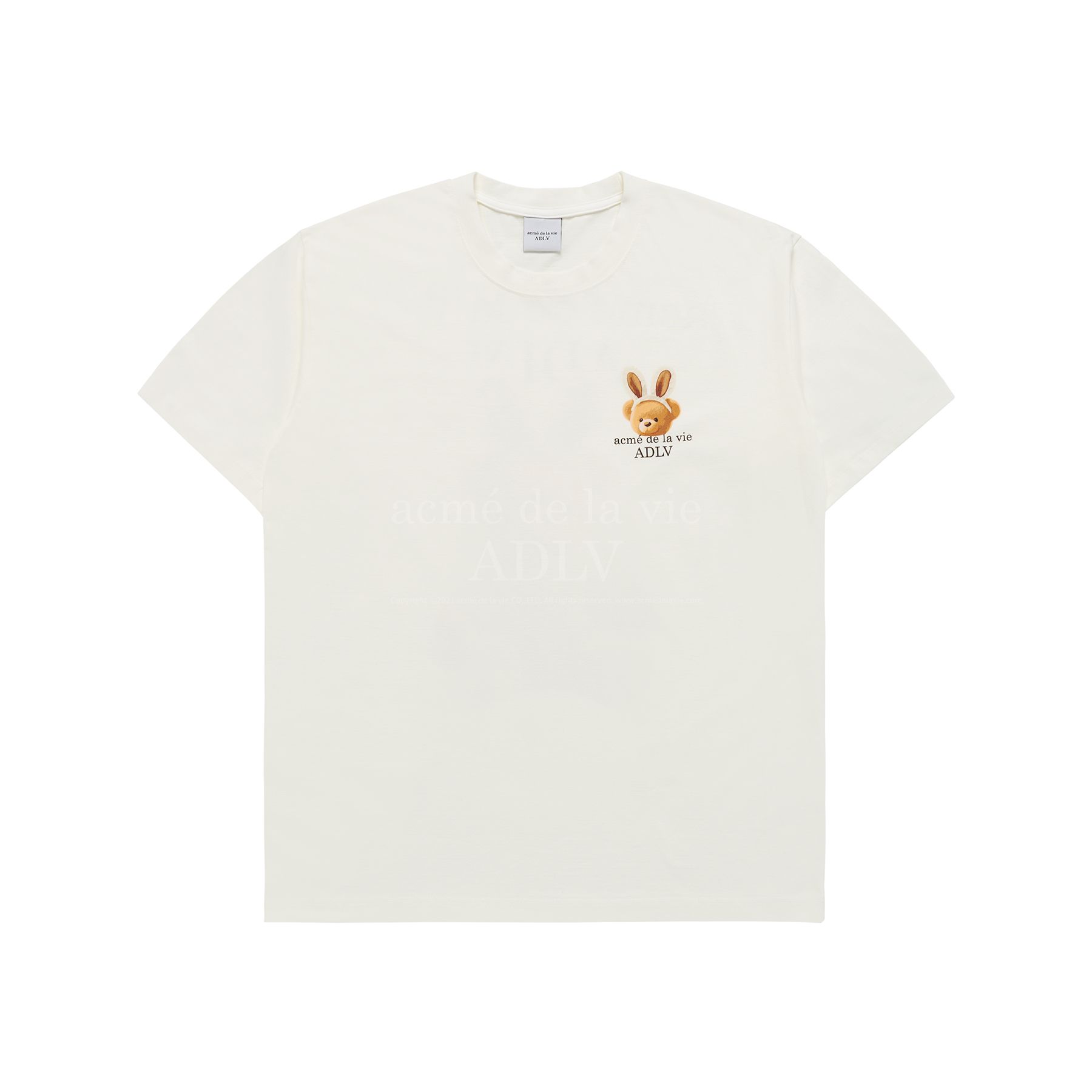 ADLV - Áo Thun ADLV Rabbit Bear Doll Logo Kem