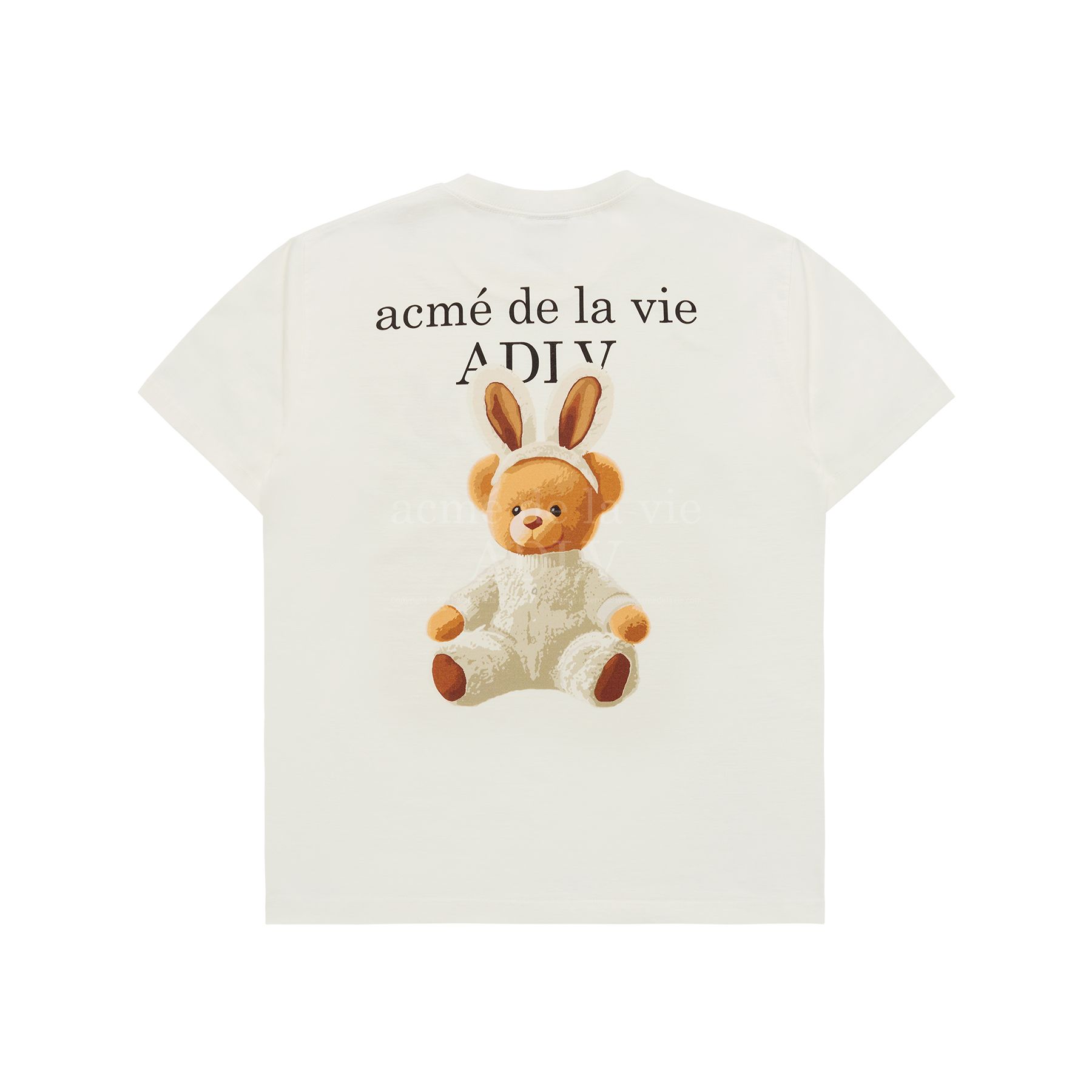 ADLV - Áo Thun ADLV Rabbit Bear Doll Logo Kem