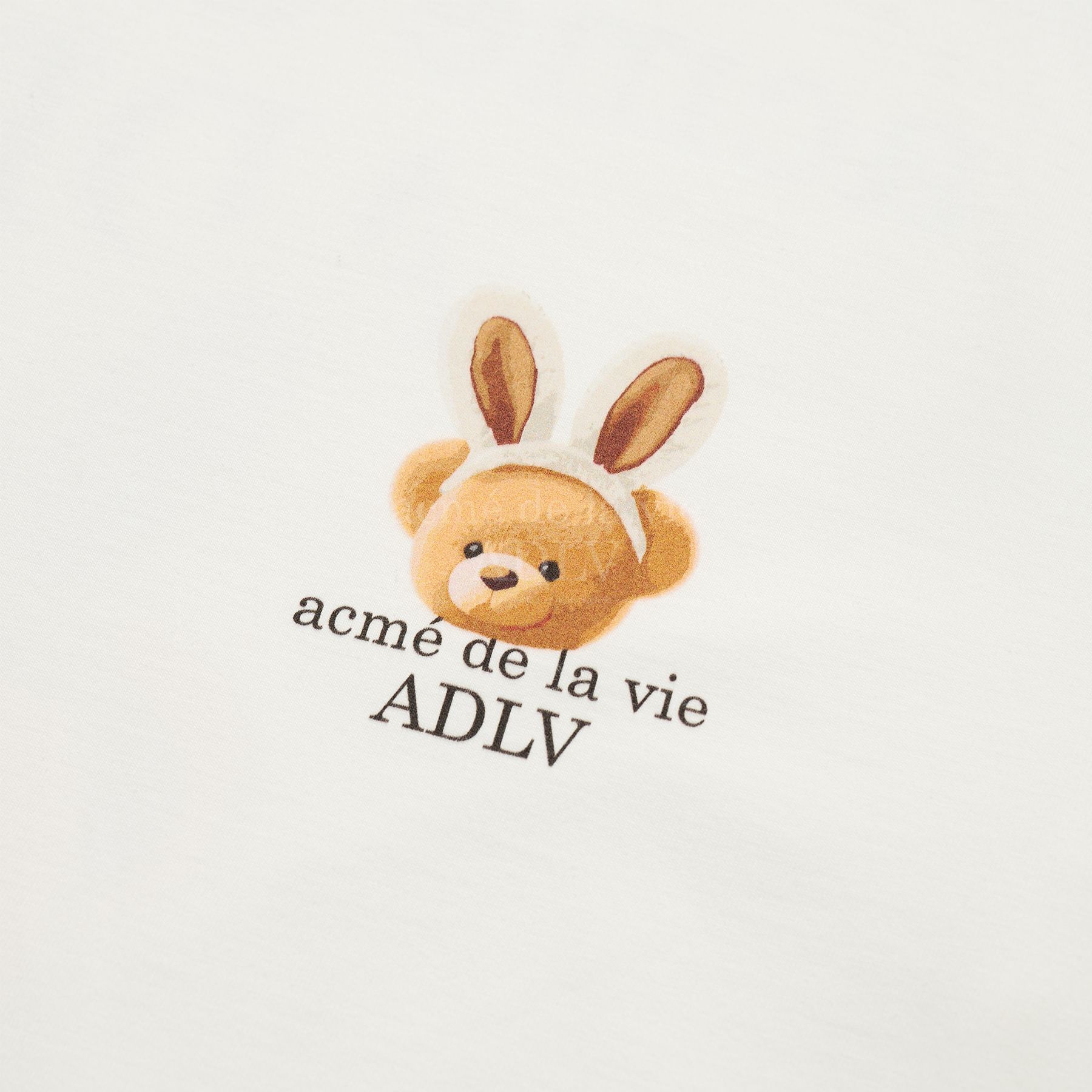 ADLV - Áo Thun ADLV Rabbit Bear Doll Logo Kem