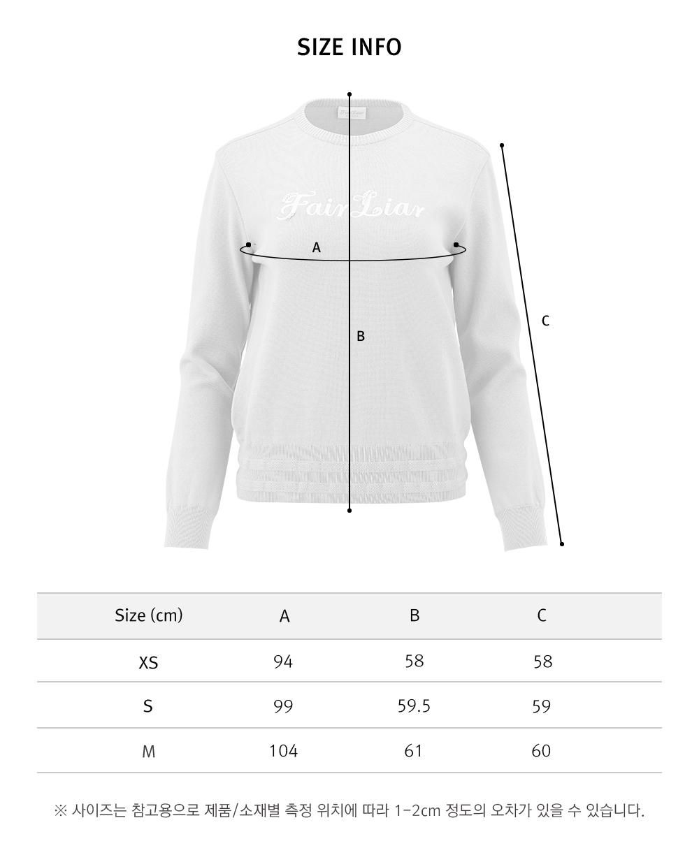 FairLiar - Áo len Round Neck Logo Pullover - Be