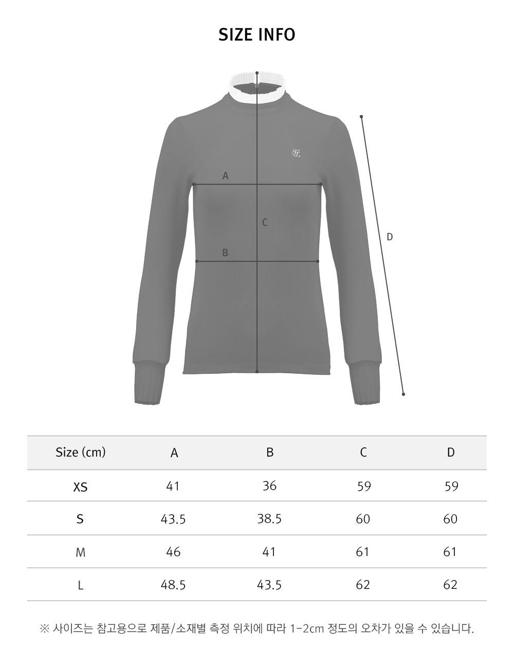 FairLiar - Áo dài tay Half high-neck frill - Trắng
