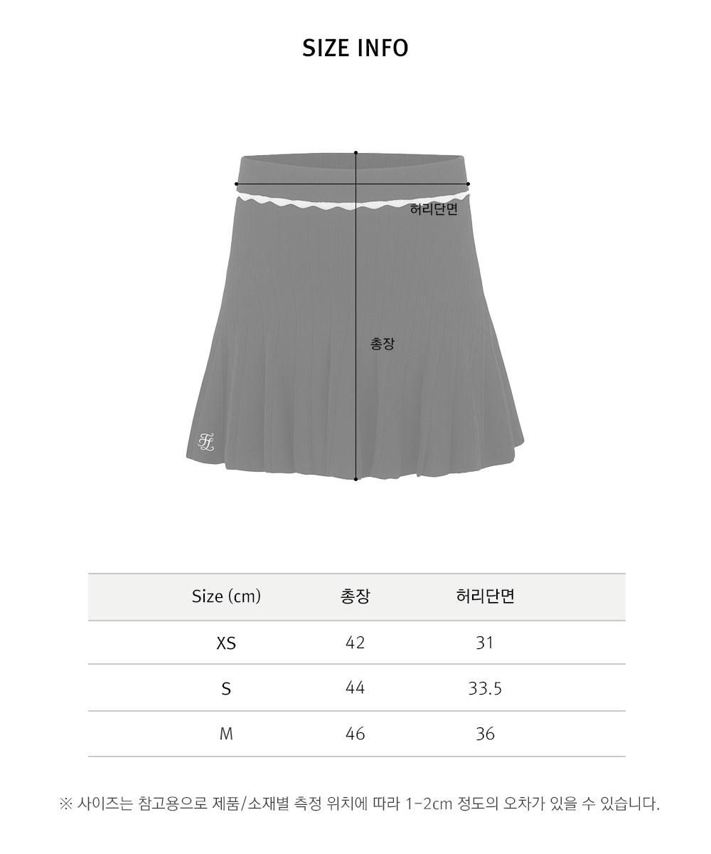 FairLiar - Chân Váy Frill Pleats Knit - Đen