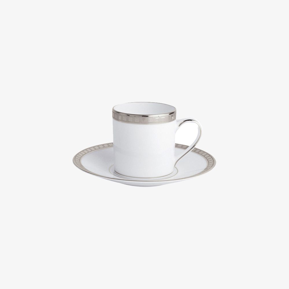 Bernardaud - Bộ cốc và đĩa ATHENA PLATINE