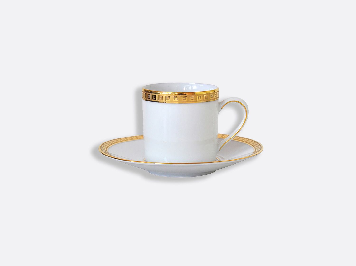 Bernardaud - Bộ cốc espresso và đĩa ATHÉNA GOLD 80ml