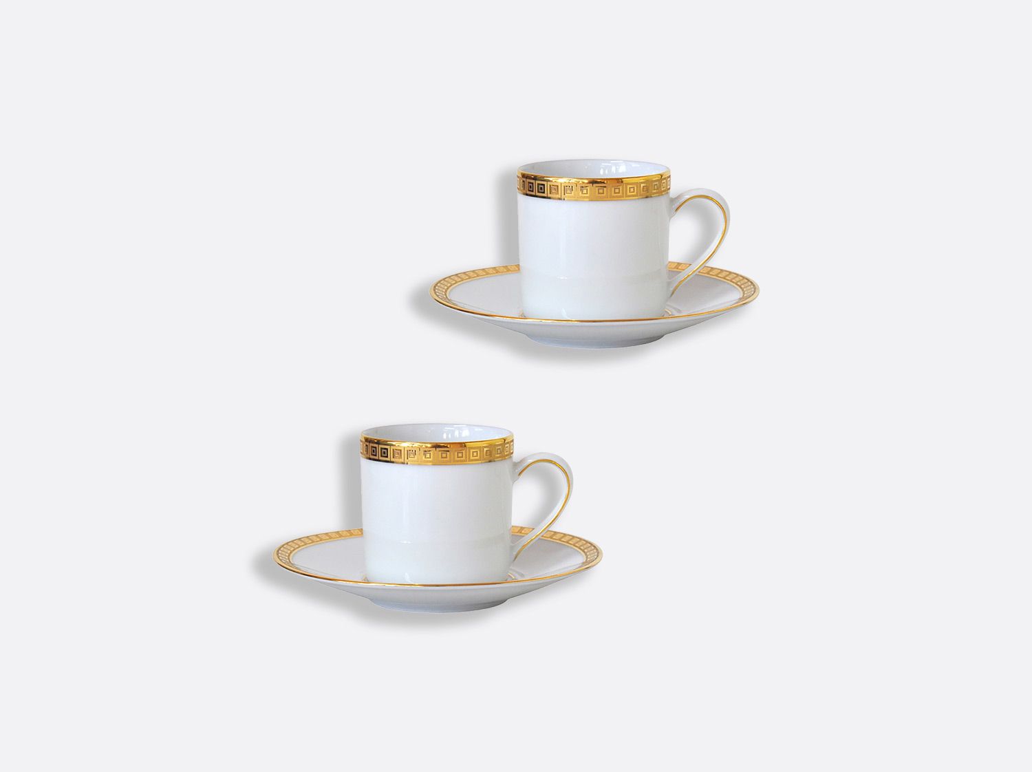 Bernardaud - Bộ cốc espresso và đĩa ATHÉNA GOLD 80ml