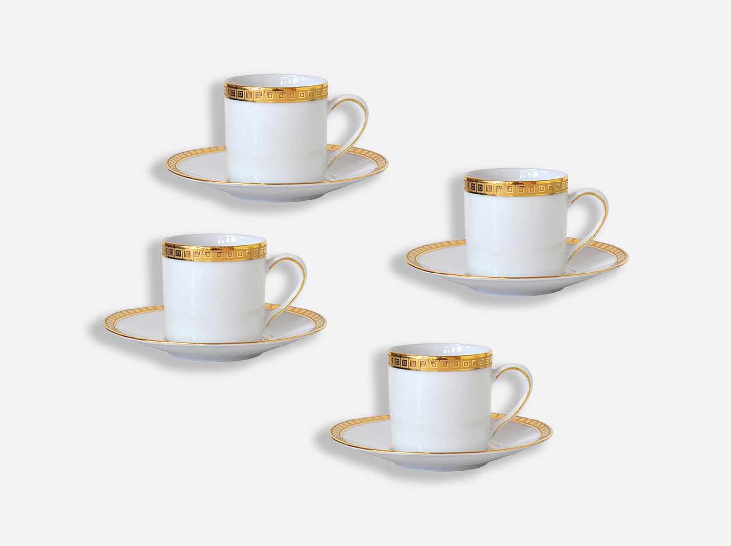 Bernardaud - Bộ cốc espresso và đĩa ATHÉNA GOLD 80ml