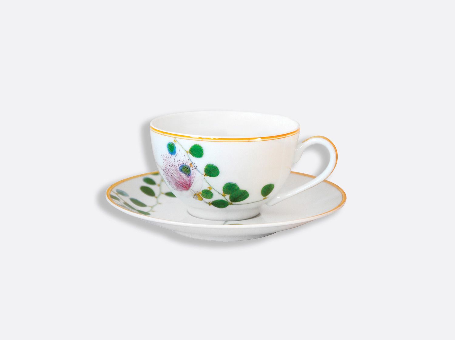 Bernardaud - Bộ cốc và đĩa JARDIN INDIEN 130ml