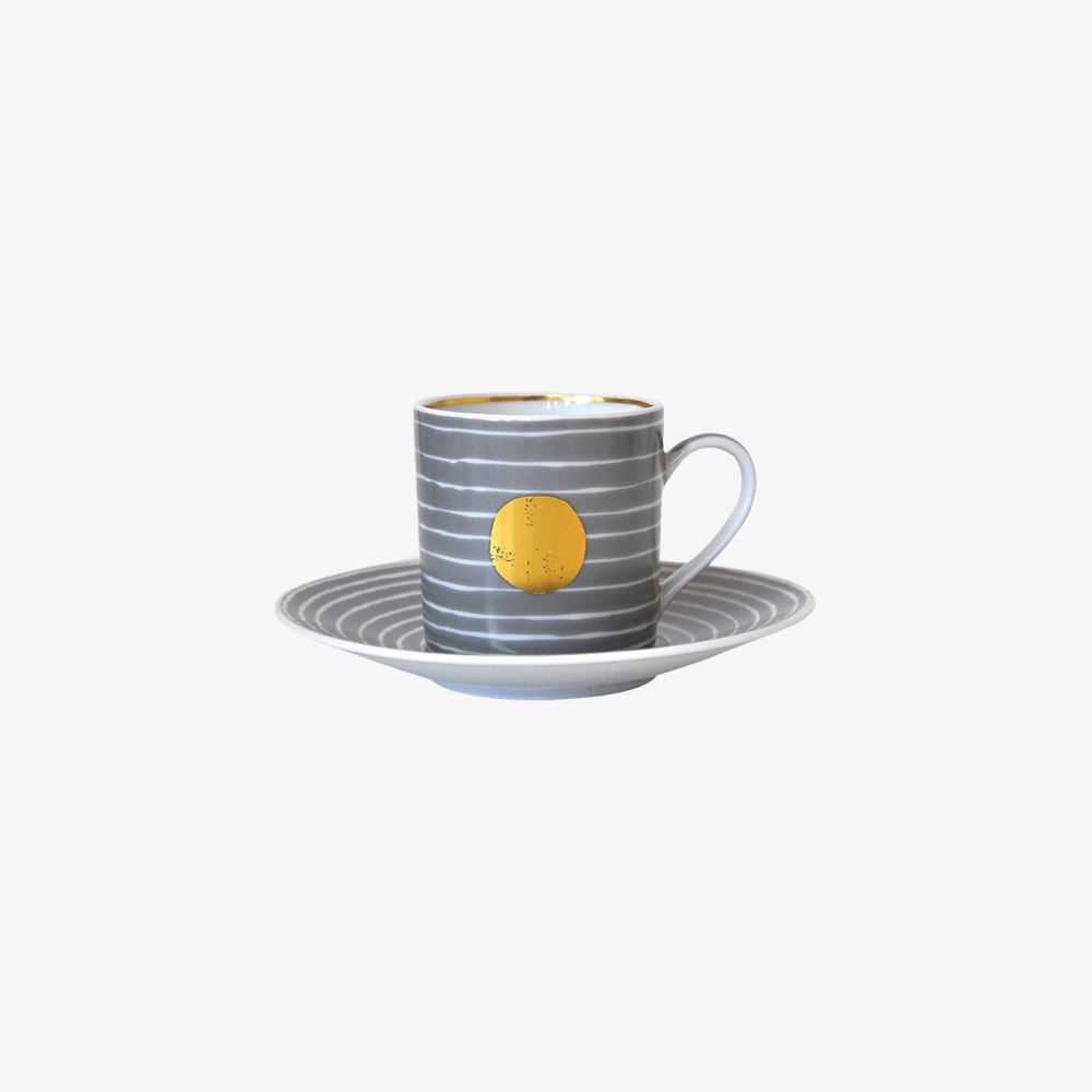 Bernardaud - Bộ 4 cốc và đĩa ABORO