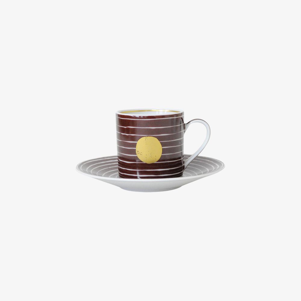 Bernardaud - Bộ 4 cốc và đĩa ABORO