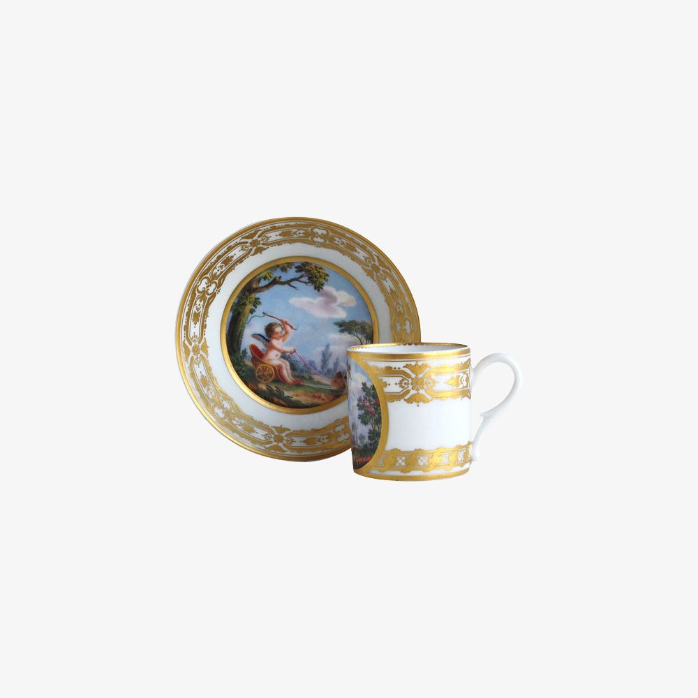 Bernardaud - Bộ cốc và đĩa VENUS CORRIGEANT L AMOUR 100ml