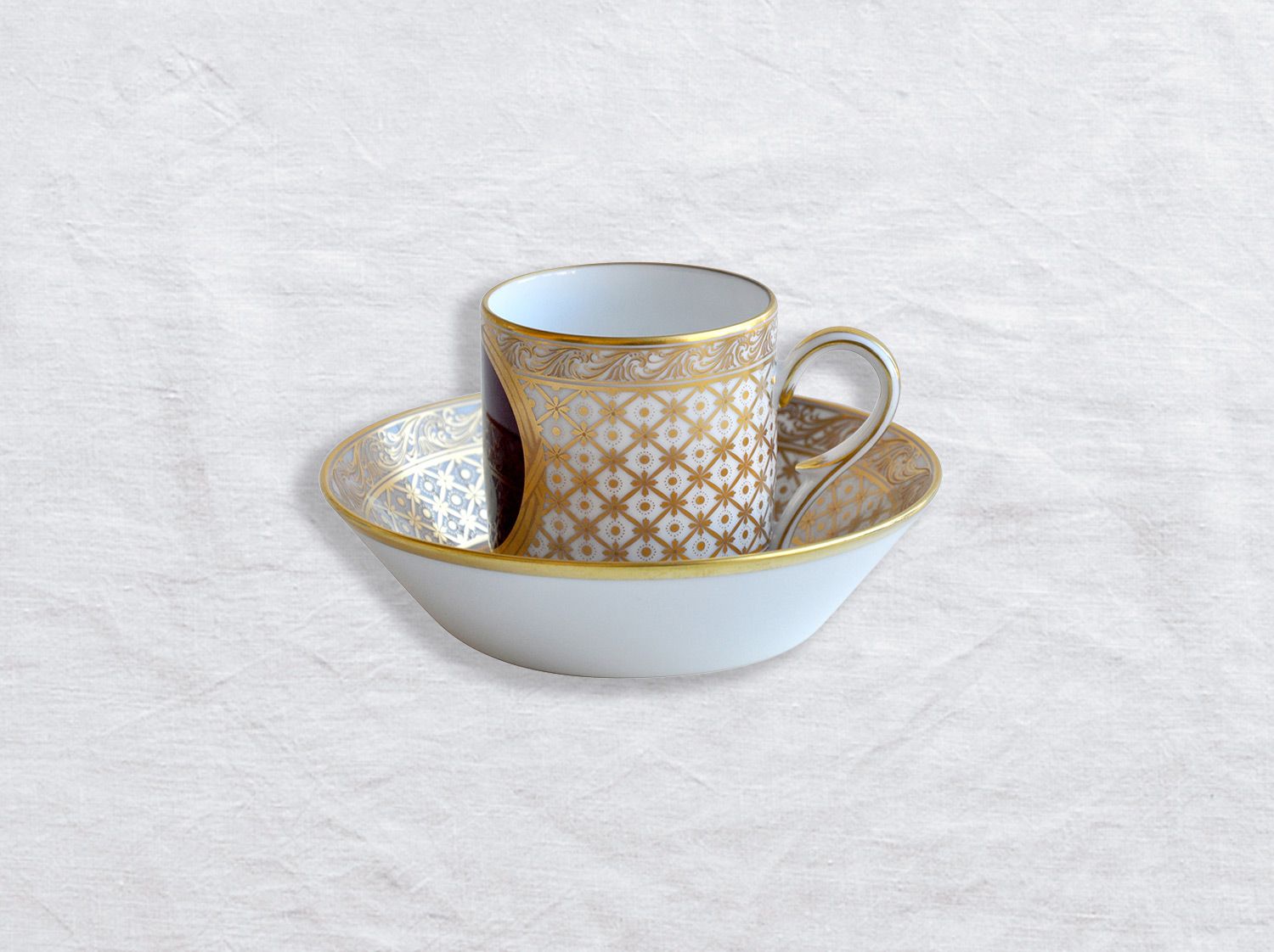 Bernardaud - Bộ cốc và đĩa AU ROI LOUIS XVI 100ml