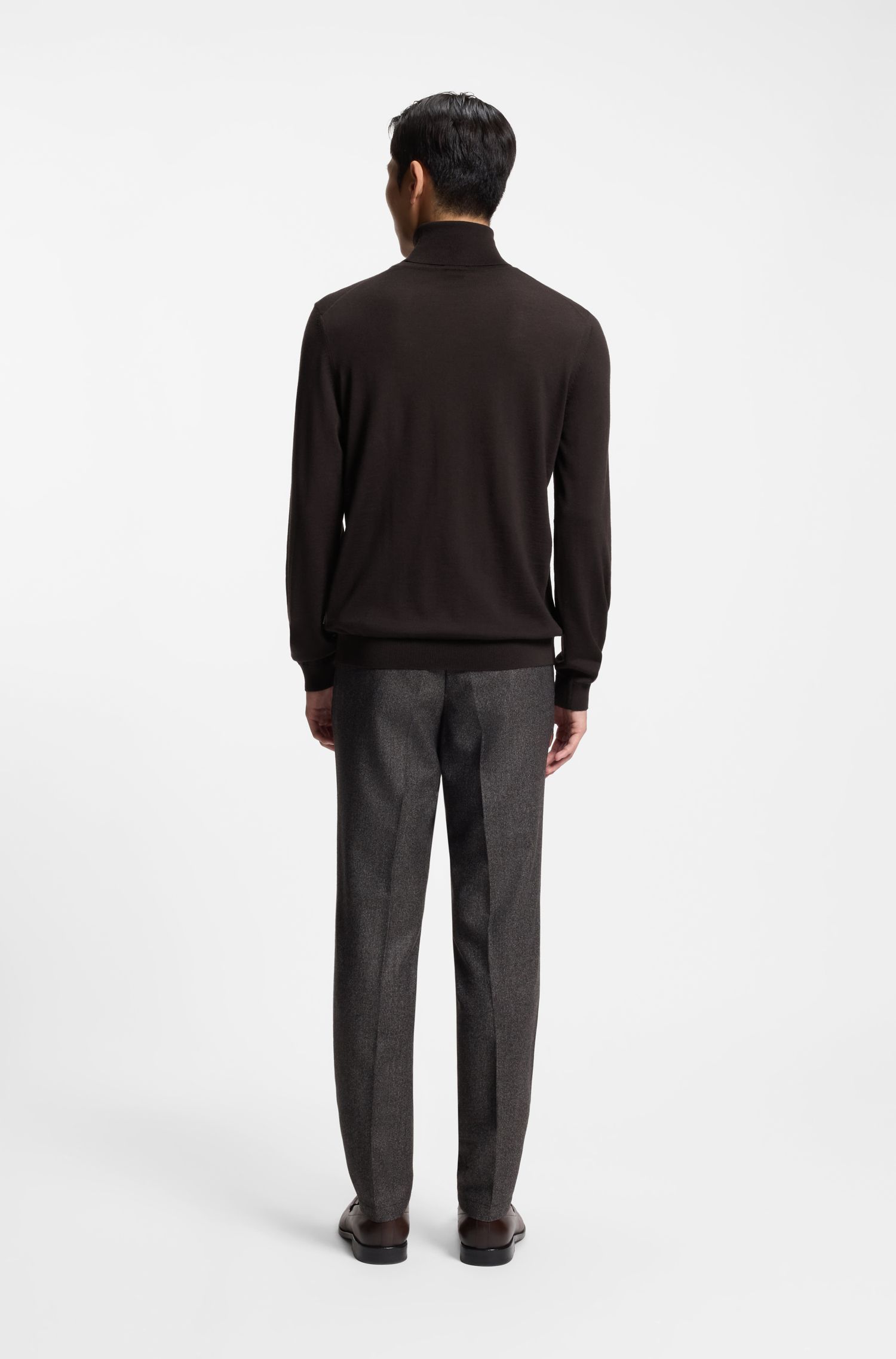 BOSS - Áo sweater dáng slim-fit