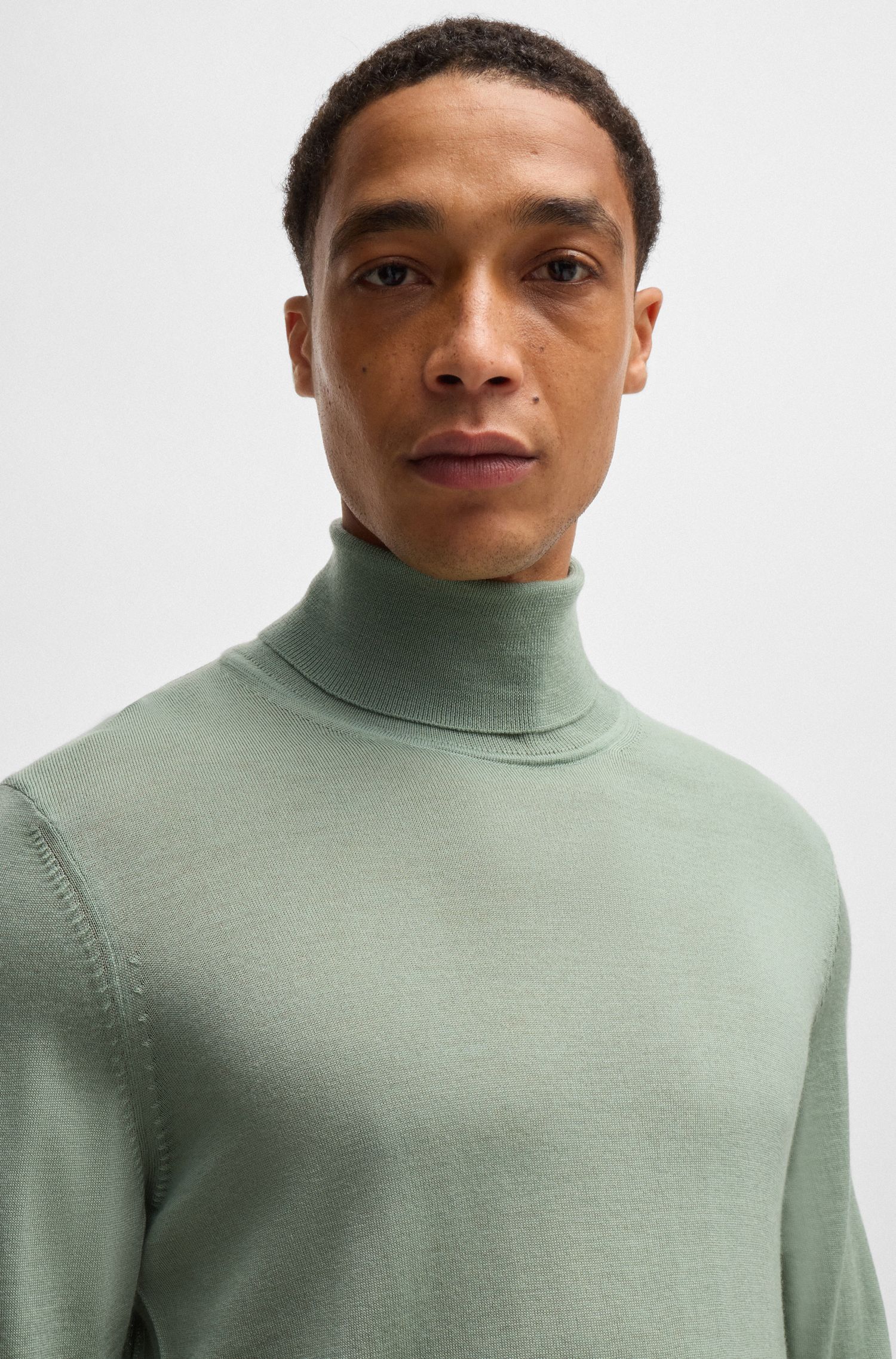 BOSS - Áo sweater dáng slim-fit