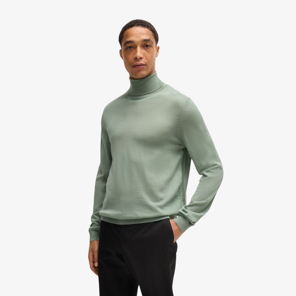 BOSS - Áo sweater dáng slim-fit