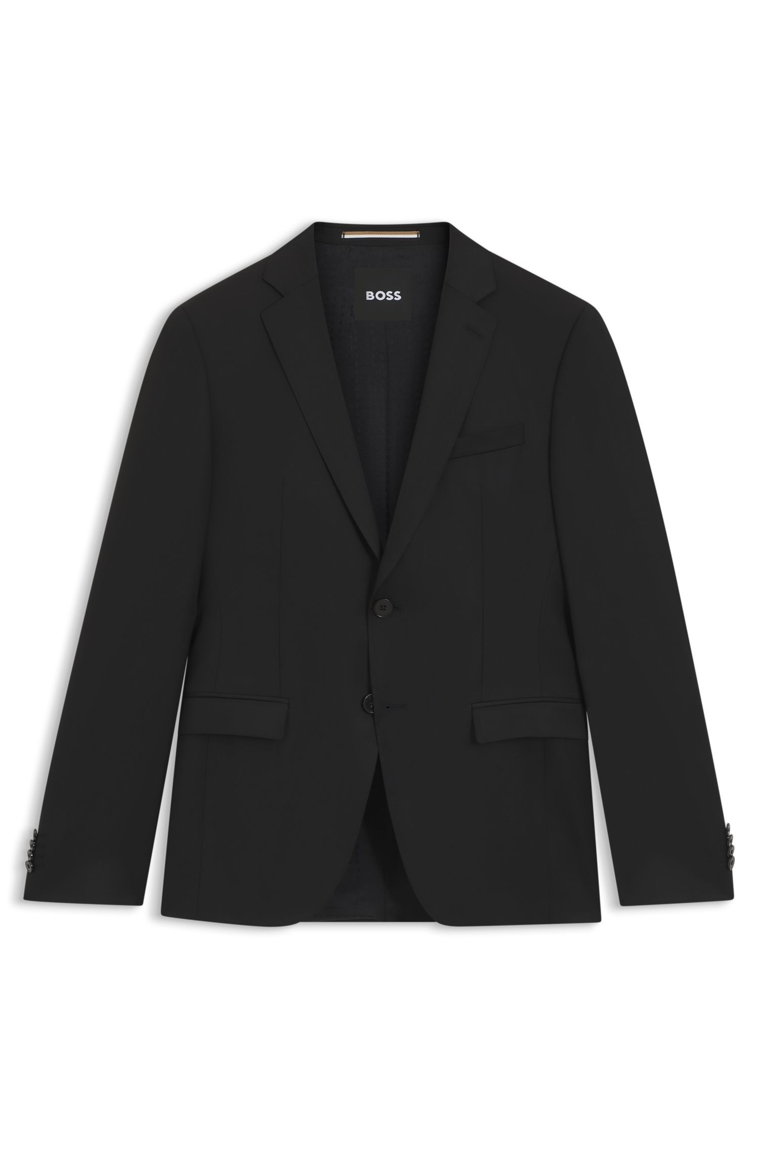 BOSS - Áo vest extra-slim-fit từ len nguyên chất