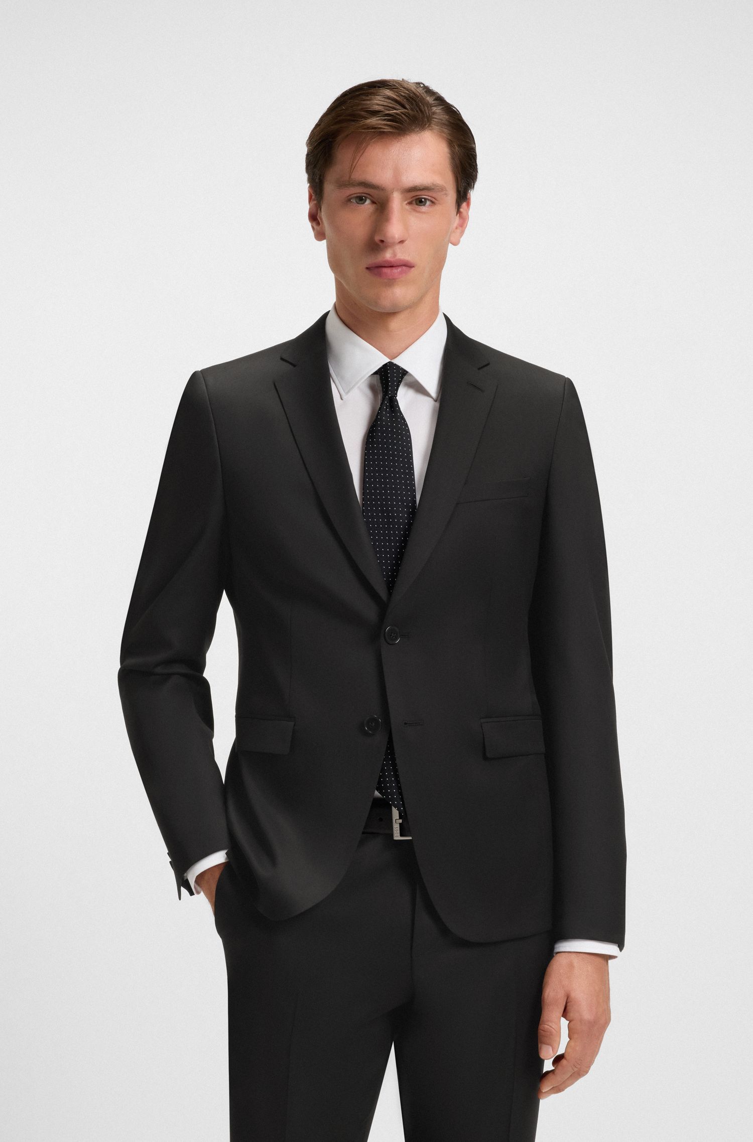 Áo vest extra-slim-fit từ len nguyên chất