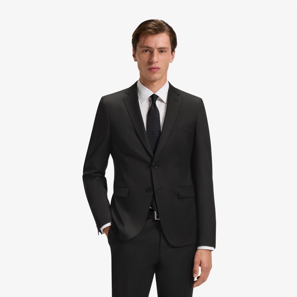 BOSS - Áo vest extra-slim-fit từ len nguyên chất