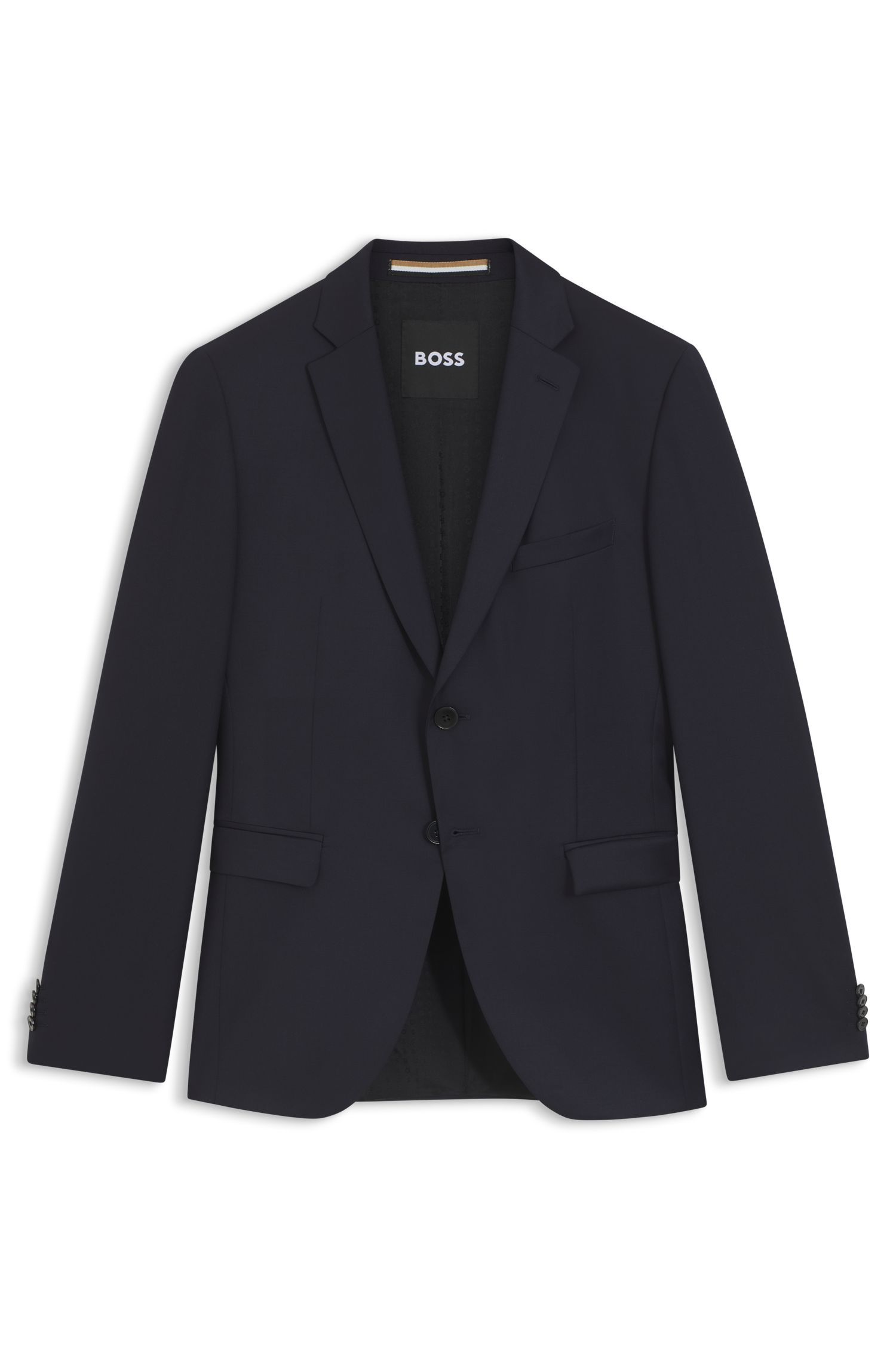 BOSS - Áo vest extra-slim-fit từ len nguyên chất