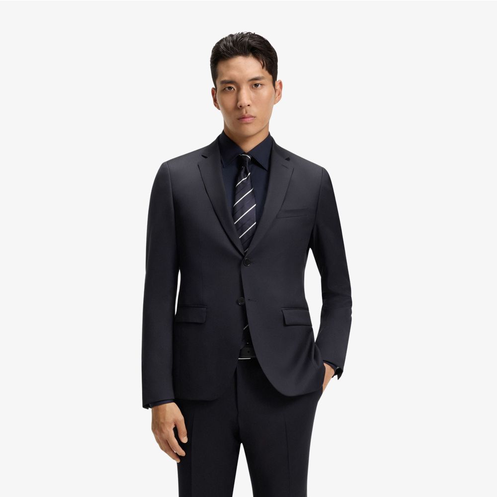 BOSS - Áo vest extra-slim-fit từ len nguyên chất