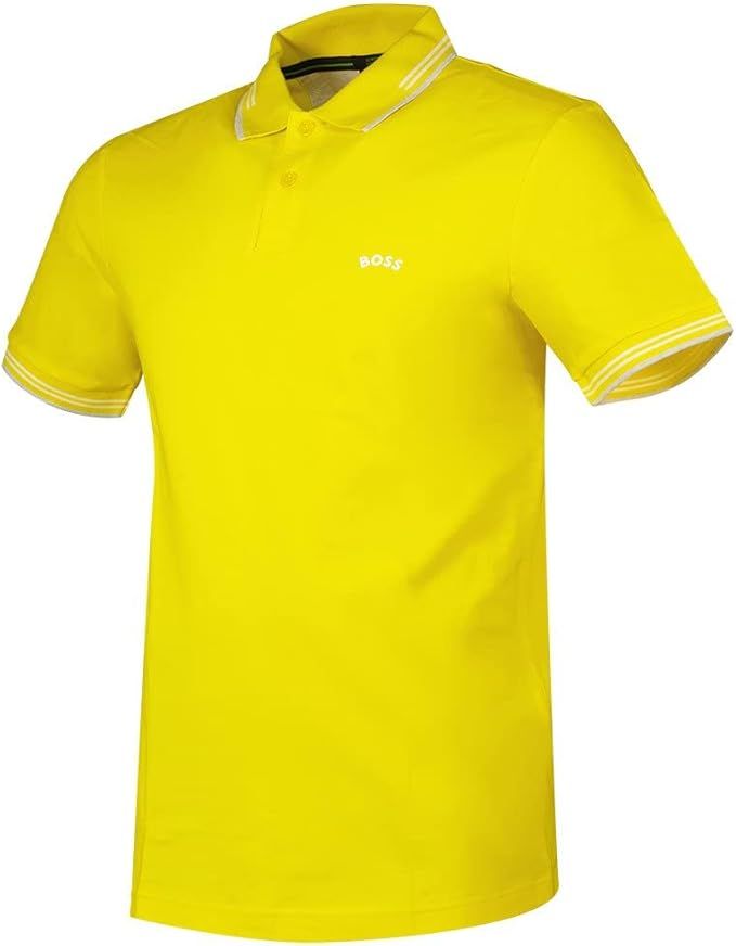 BOSS - Áo polo Paul với logo cong