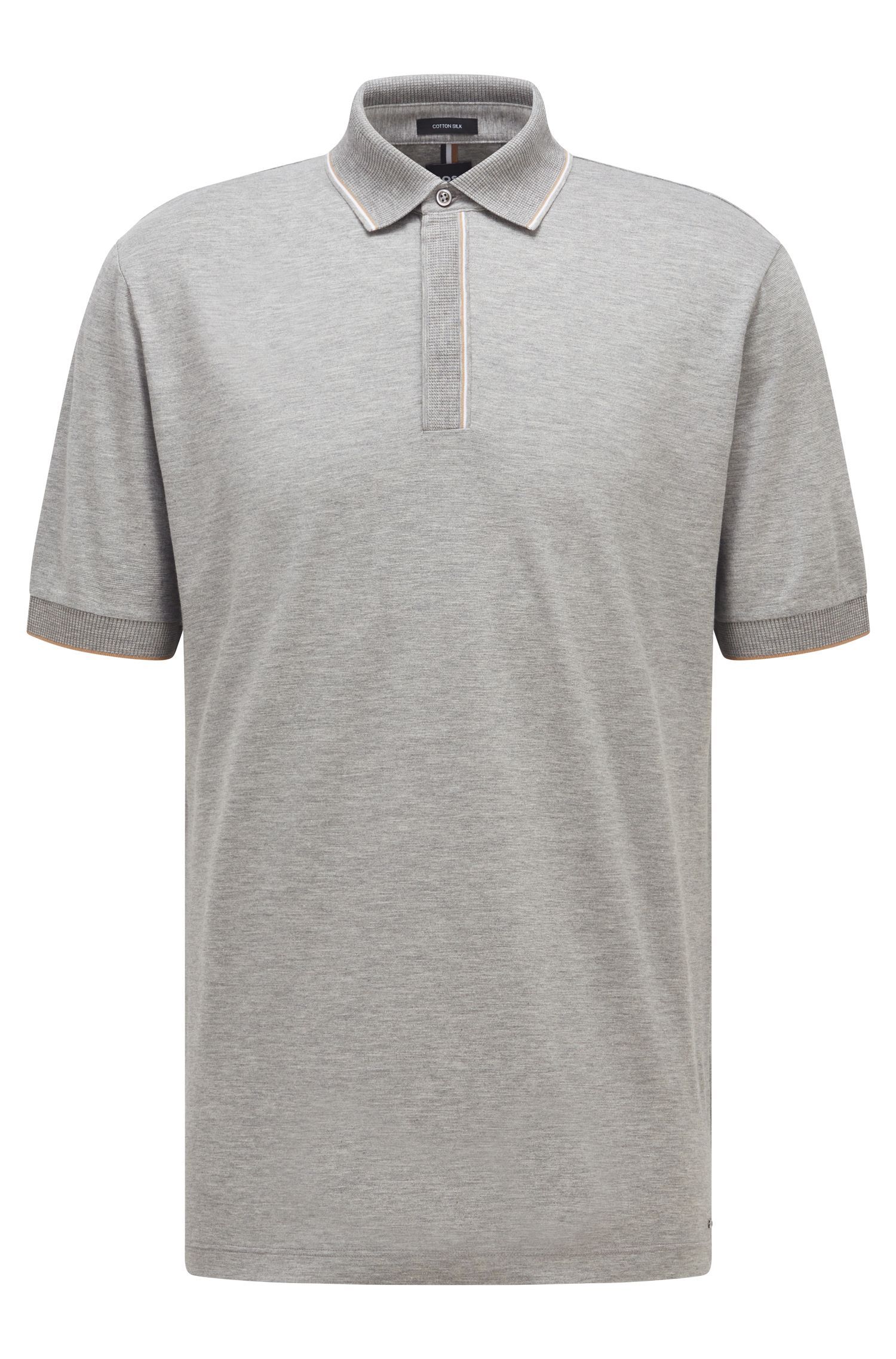 BOSS - Áo polo dáng regular fit có logo thêu