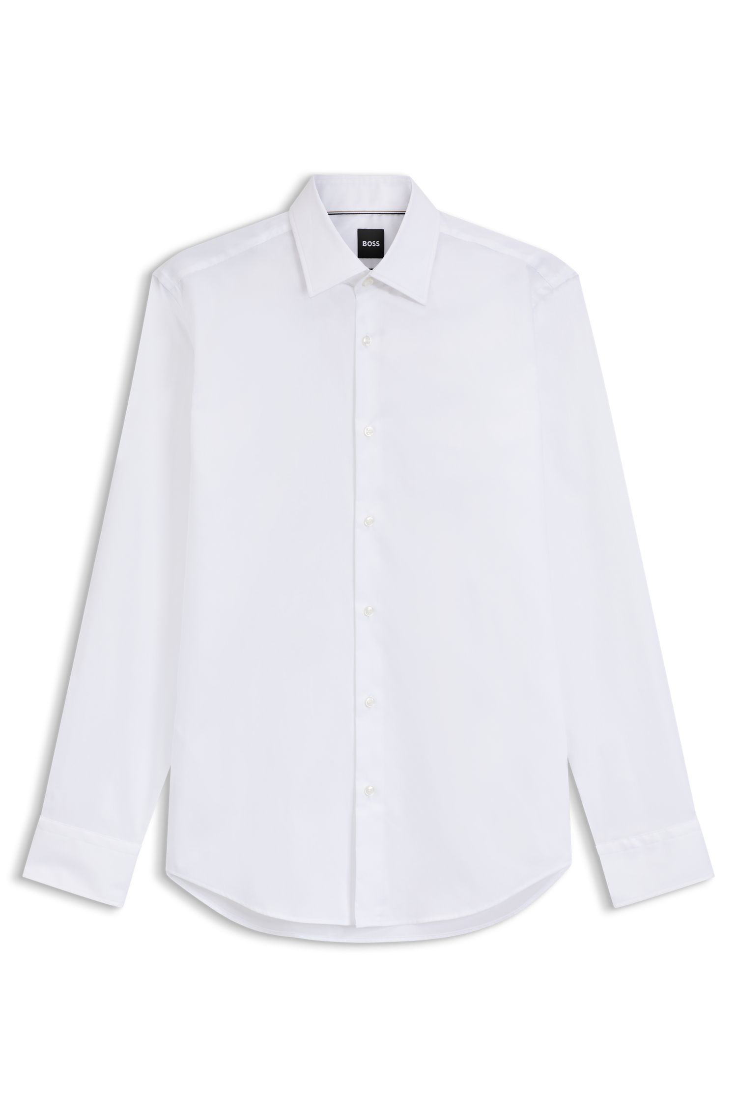 BOSS - Áo sơ mi dáng regular fit làm từ vải cotton poplin dễ ủi