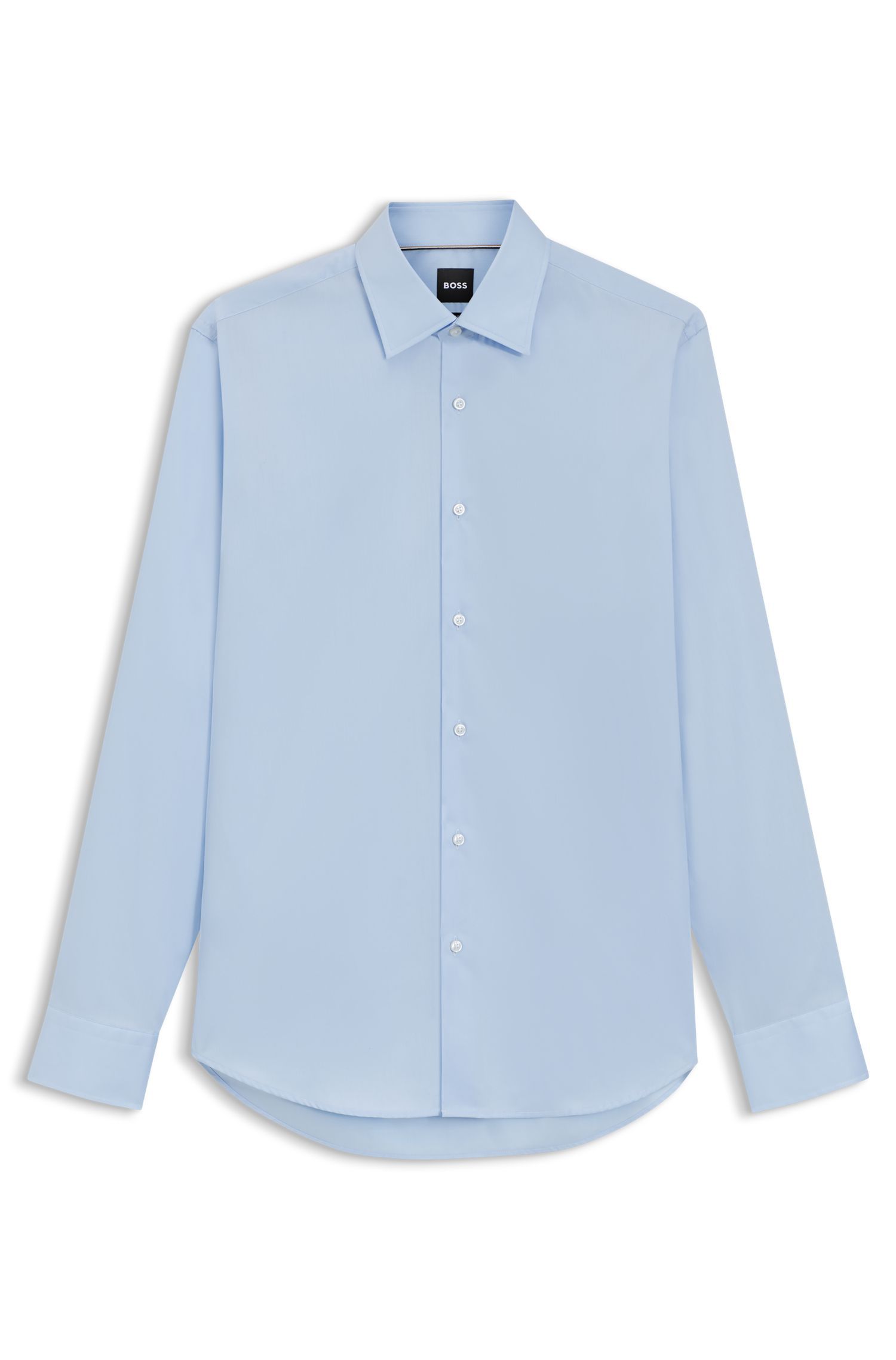 BOSS - Áo sơ mi dáng regular fit làm từ vải cotton poplin dễ ủi