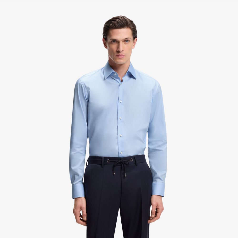 BOSS - Áo sơ mi dáng regular fit làm từ vải cotton poplin dễ ủi