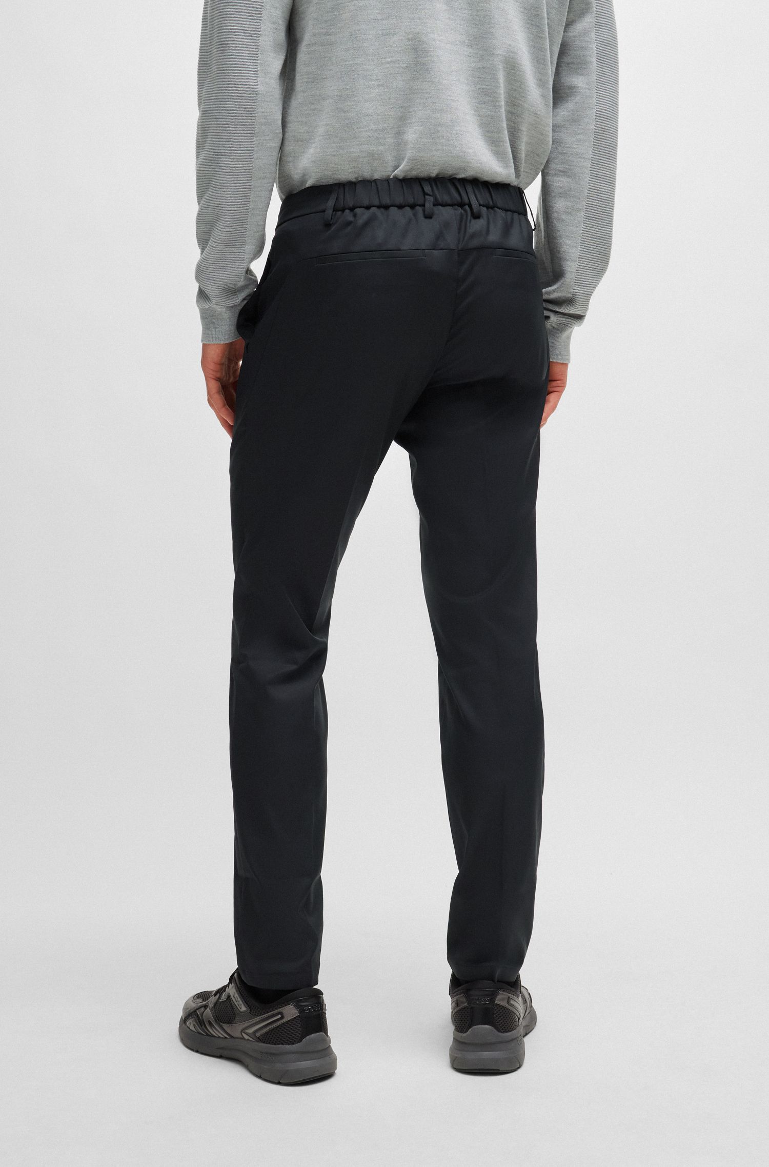 BOSS - Quần dài dáng slim fit vải chống nước