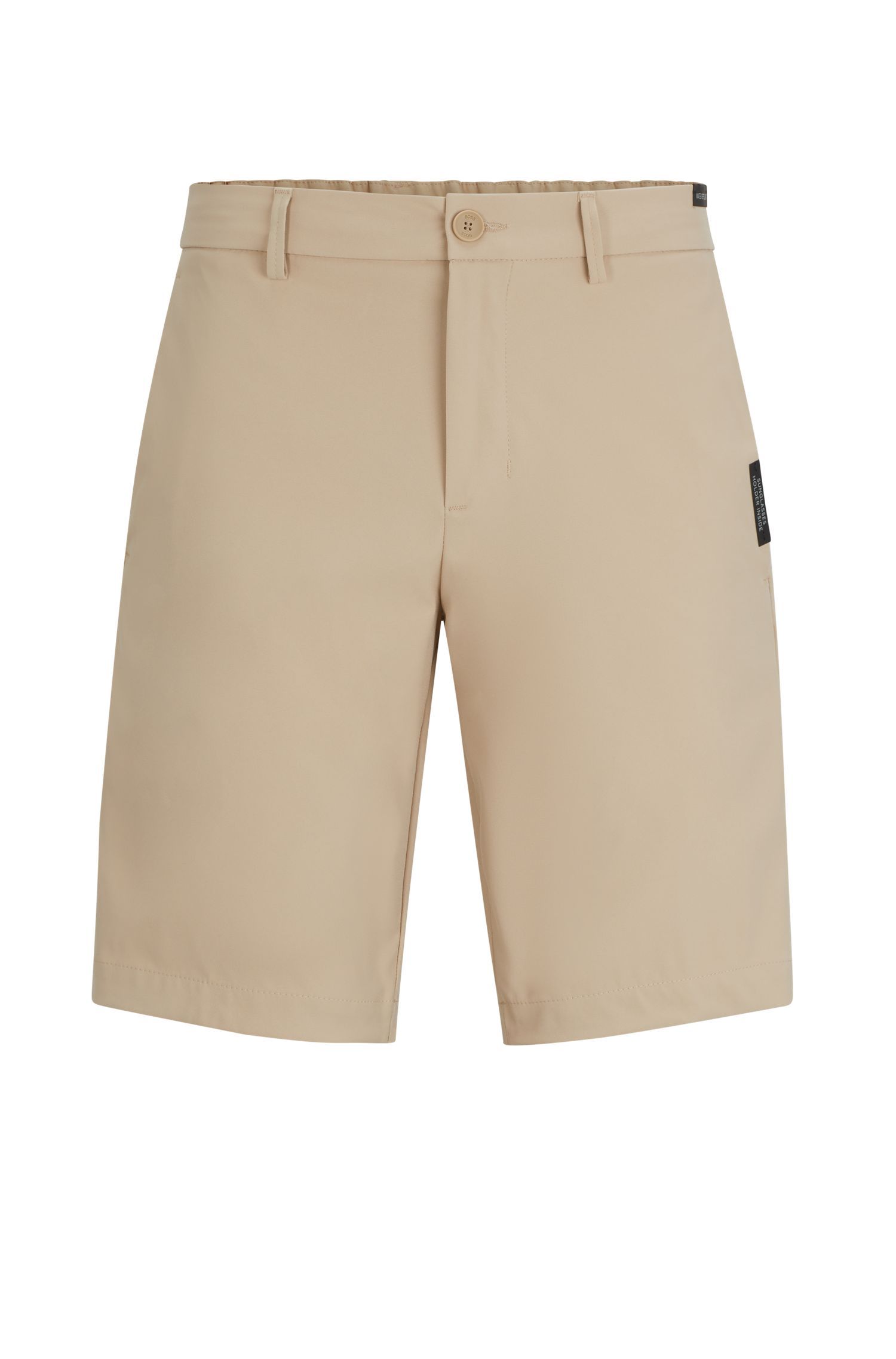 BOSS - Quần short dáng ôm slim fit vải twill chống thấm nước