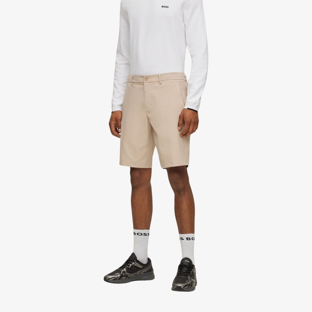 BOSS - Quần short dáng ôm slim fit vải twill chống thấm nước