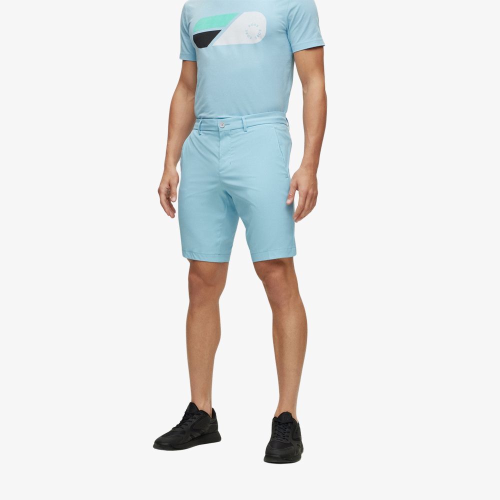 BOSS - Quần short dáng ôm slim fit vải twill chống thấm nước