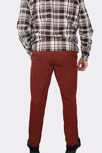 BOSS - Quần dáng ôm slim fit vải cotton pha