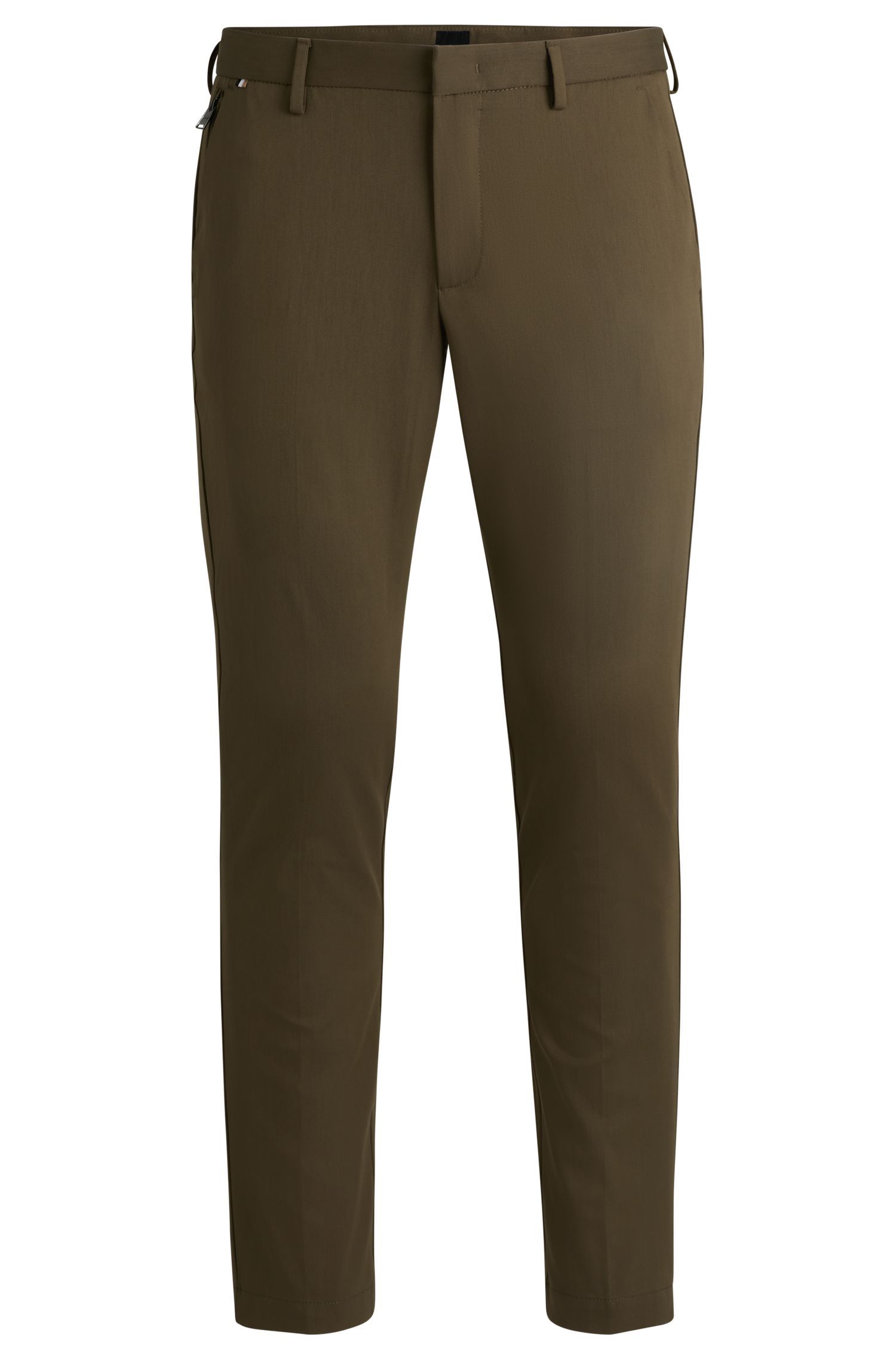 BOSS - Quần dáng ôm slim fit vải cotton pha