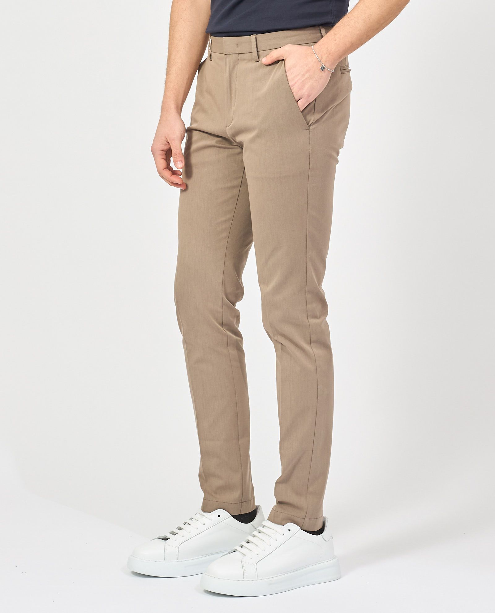 BOSS - Quần dáng ôm slim fit vải cotton pha