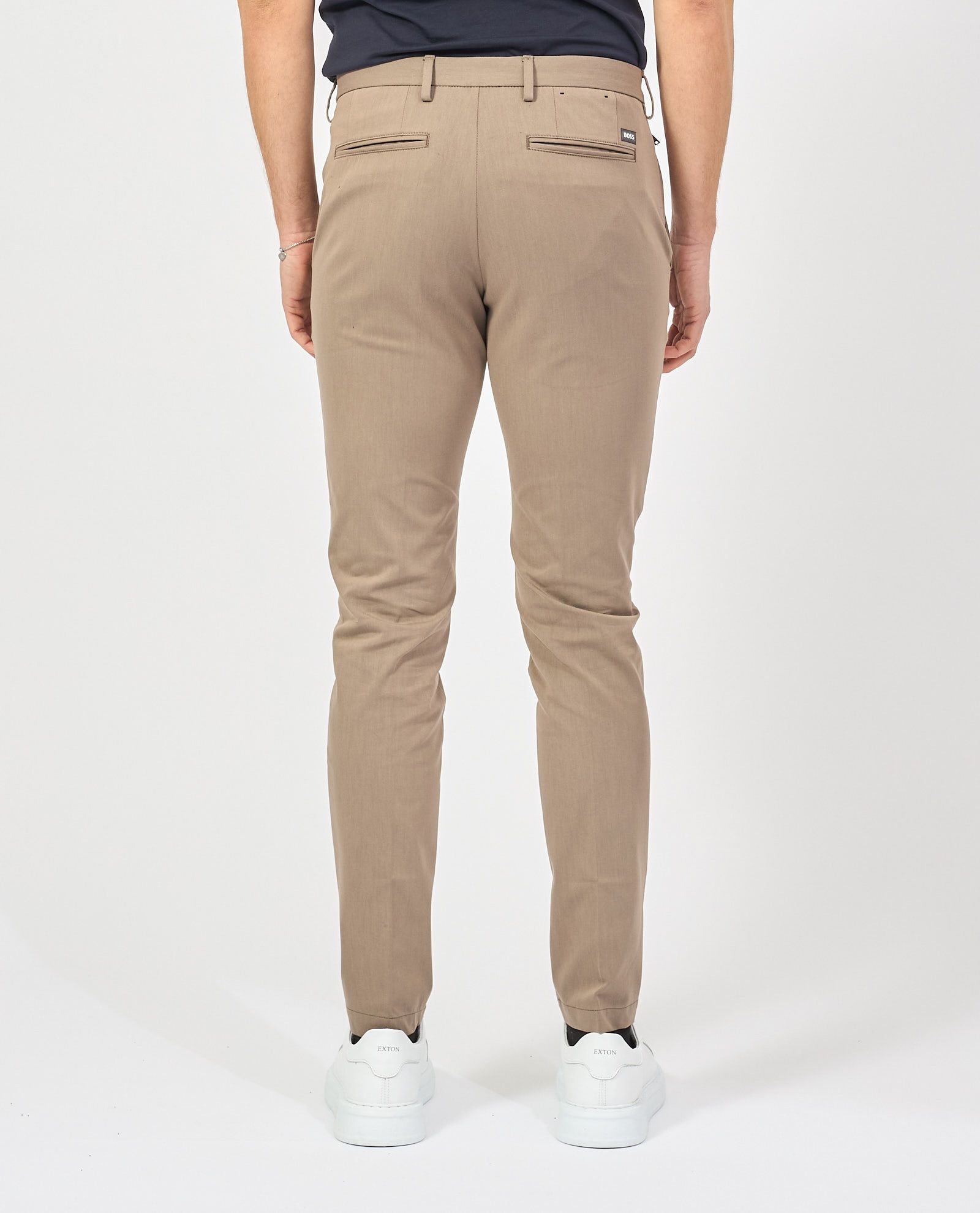 BOSS - Quần dáng ôm slim fit vải cotton pha