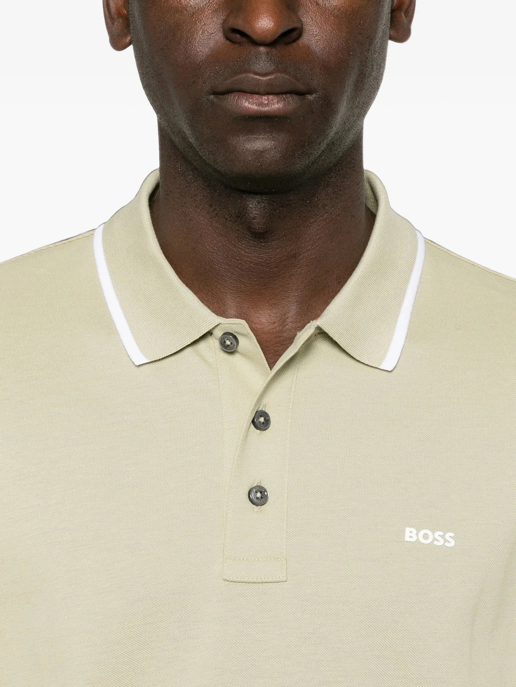 Áo polo cotton piqué điểm nhấn logo