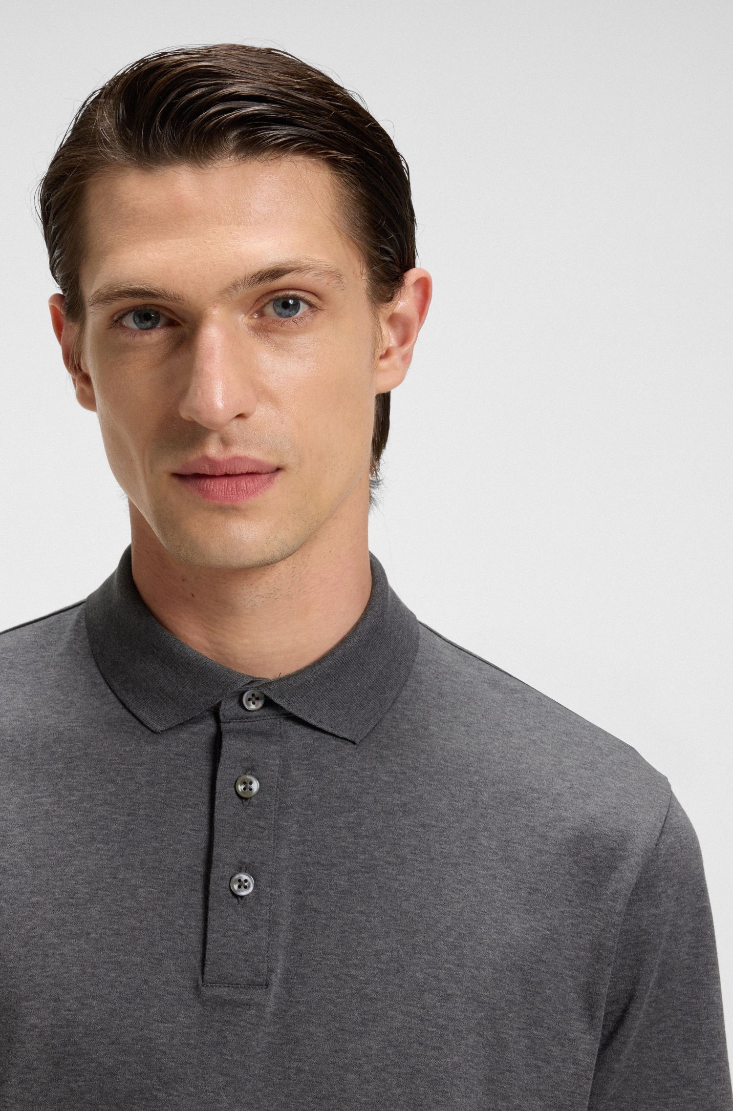 BOSS - Áo polo dáng regular fit từ cotton mercerized cao cấp